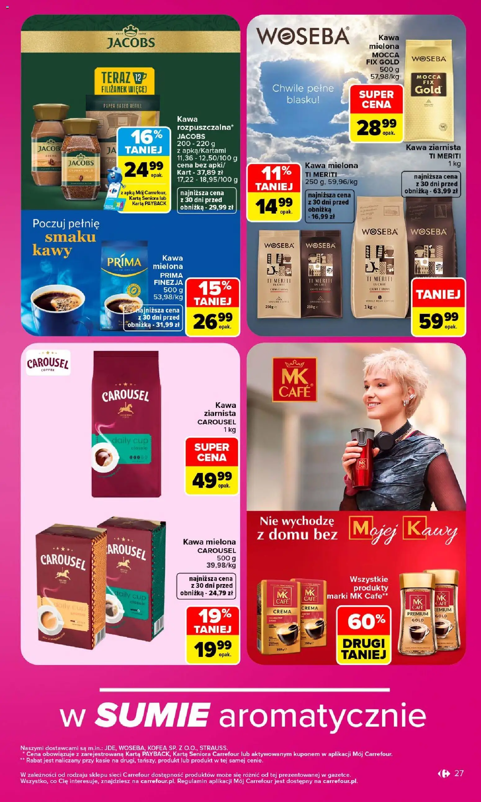 Carrefour gazetka od 28.09.2026 | Strona: 27 | Produkty: Jacobs, Kawa ziarnista, Kawa, Kawa mielona