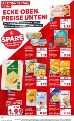 Kaufland Prospekt ab 18.06.2026 gültig | Seite: 12 | Produkte: Gouda, Räucherlachs, Kartoffeln, Flocken