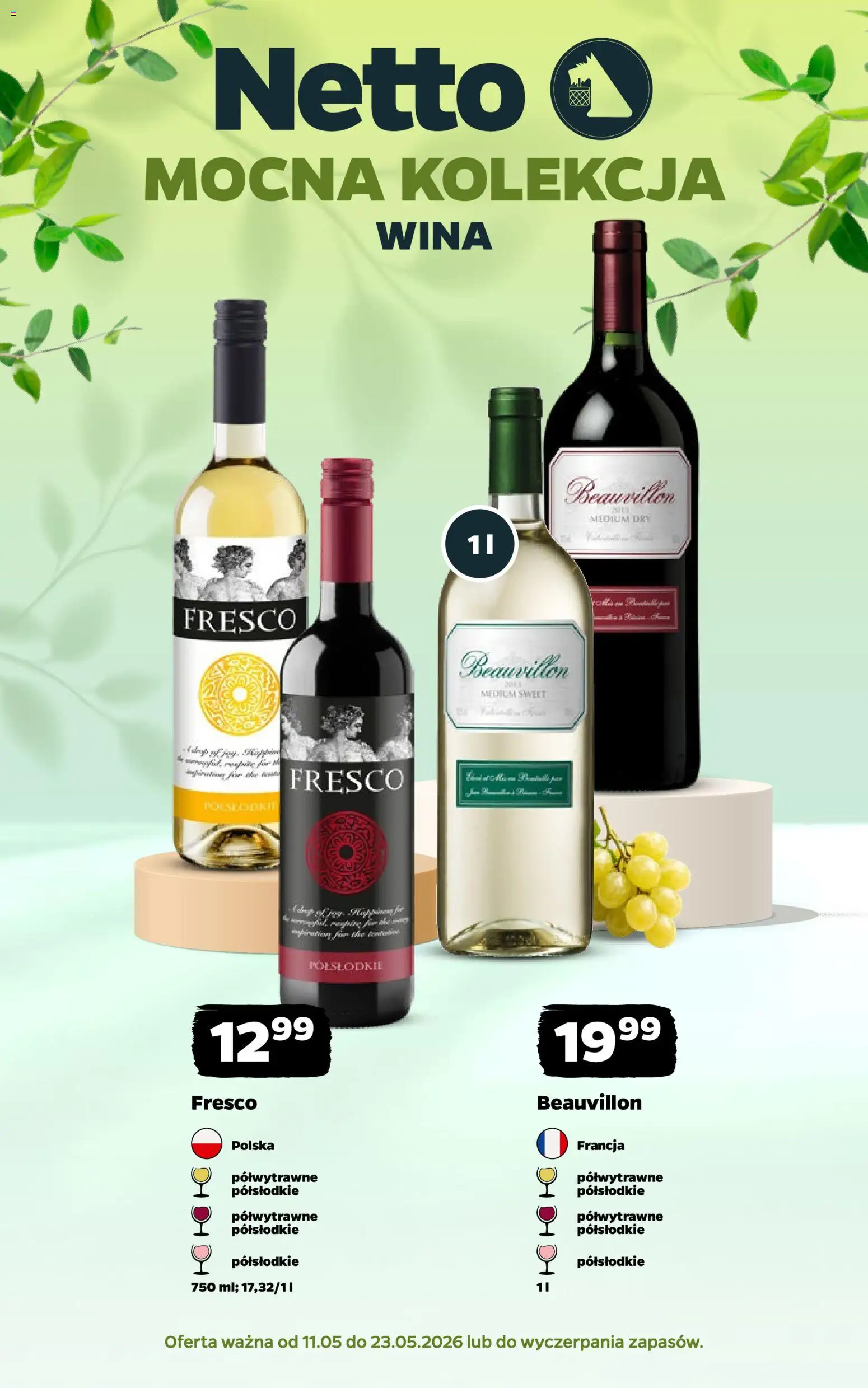 Netto gazetka - Wina od 11.05.2026 | Strona: 1 | Produkty: Fresco