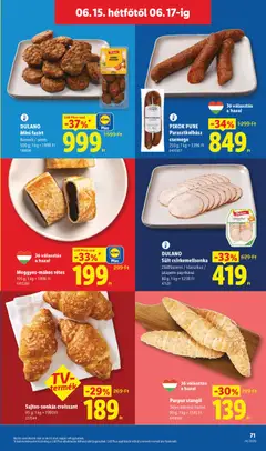 Sajtos-sonkás croissant, 95 g - amely érvényes a következő dátumtól: 11.06.2026 | Oldal: 71
