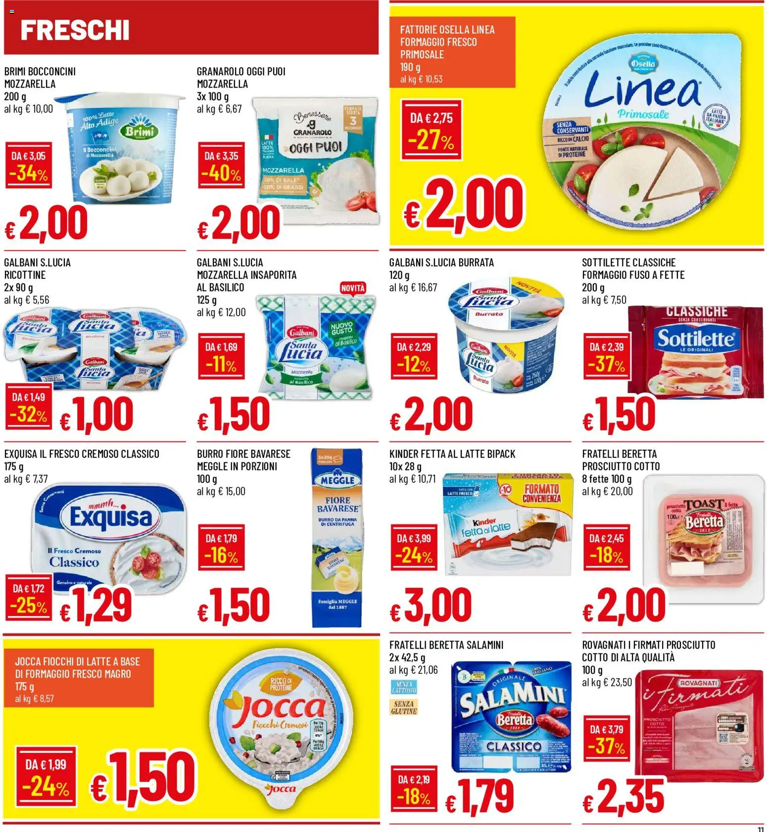 Volantino Galassia del 25/06/2026 | Pagina: 11 | Prodotti: Centrifuga, Latte, Burro, Burrata
