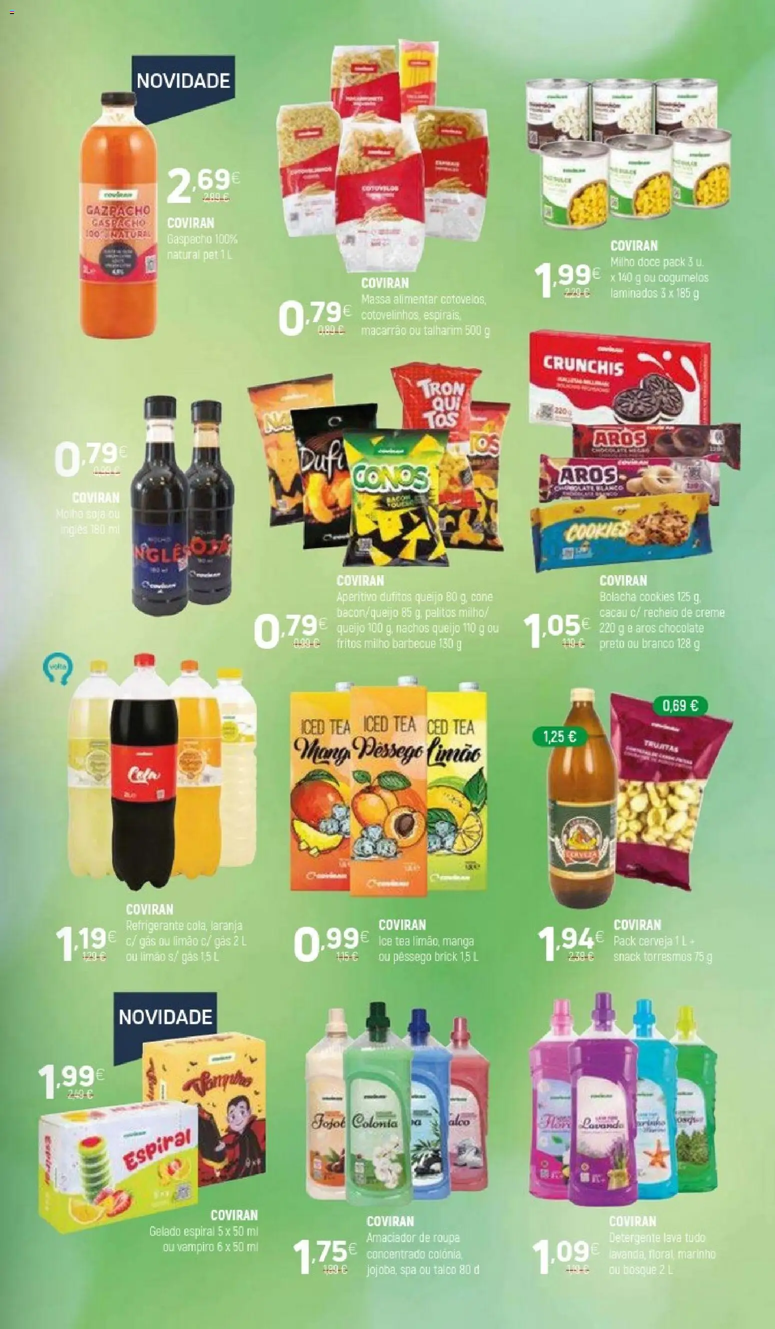 Coviran folheto │ válido de 28/07/2026 | Página: 9 | Produtos: Refrigerante, Detergente, Gelado, Queijo
