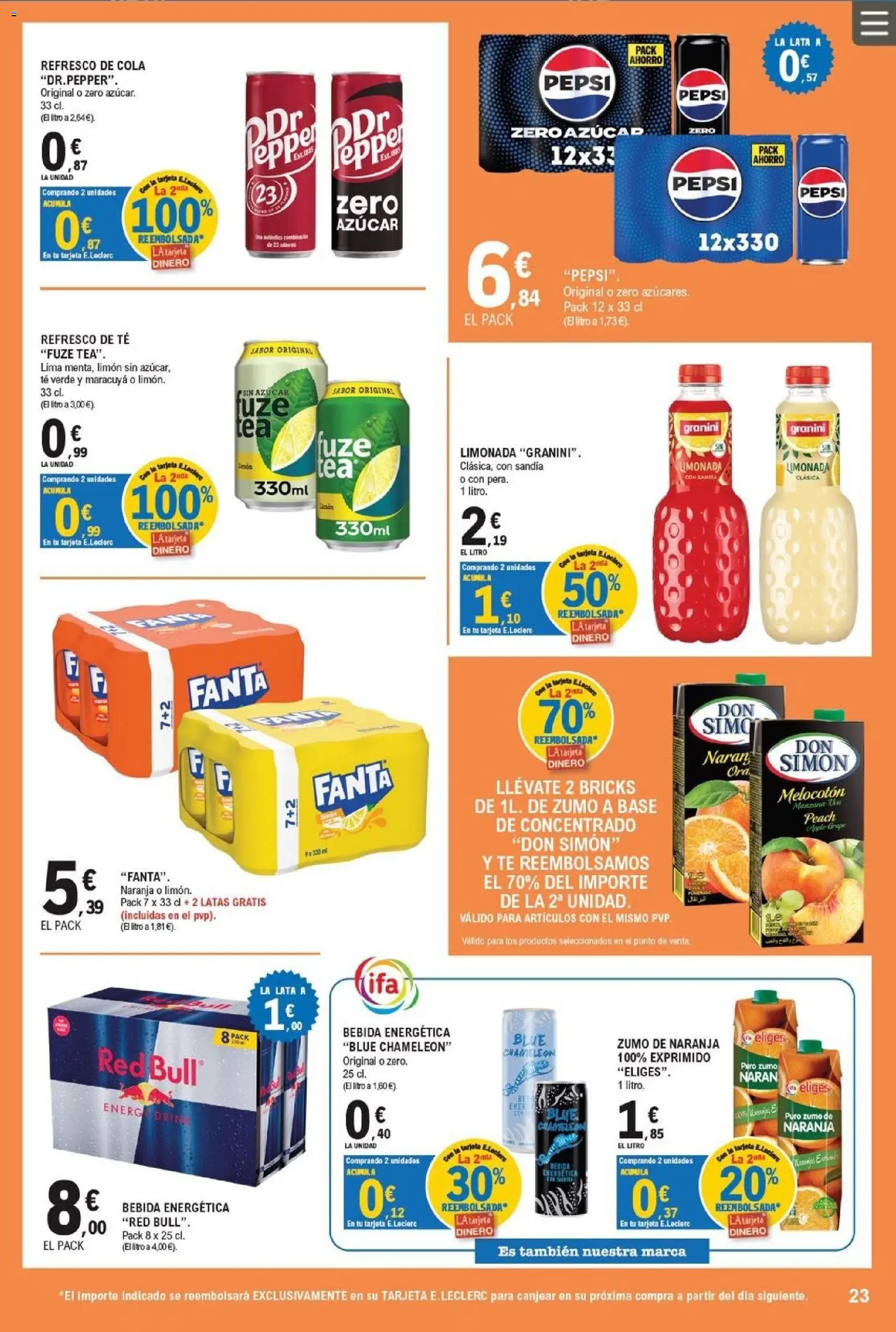 E.Leclerc Trujillo │ válido desde el 01/07/2026 | Página: 23 | Productos: Ροζ πιπέρι, Manzana, Té, Κορνίζα