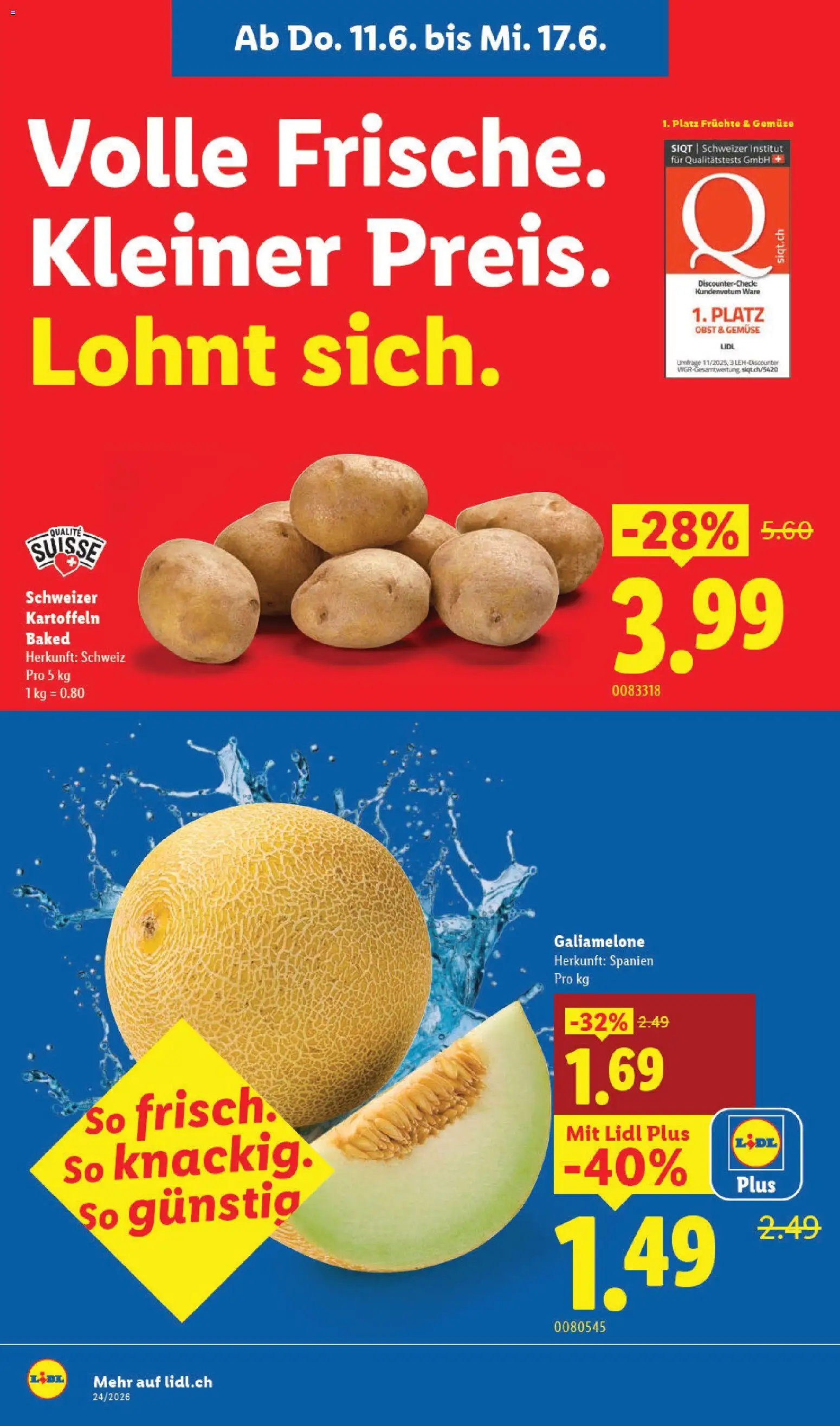 Lidl aktionen – gültig ab 11.06.2026 | Seite: 4 | Produkte: Gemüse, Kartoffeln, Früchte