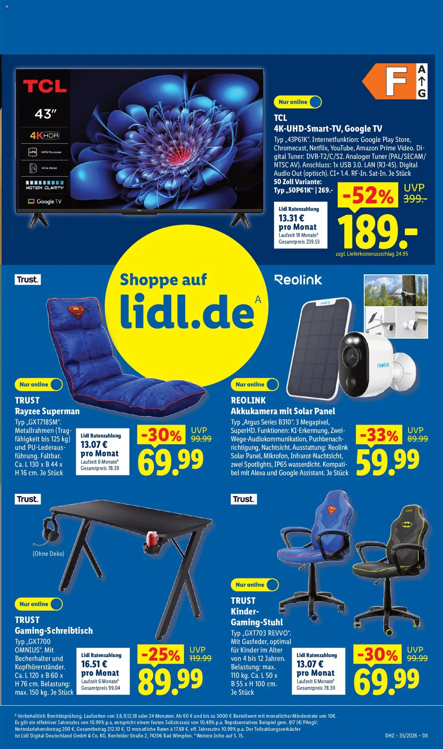 Lidl Prospekt – gültig ab 24.08.2026 | Seite: 5 | Produkte: USB, Smart TV, TV, Audio