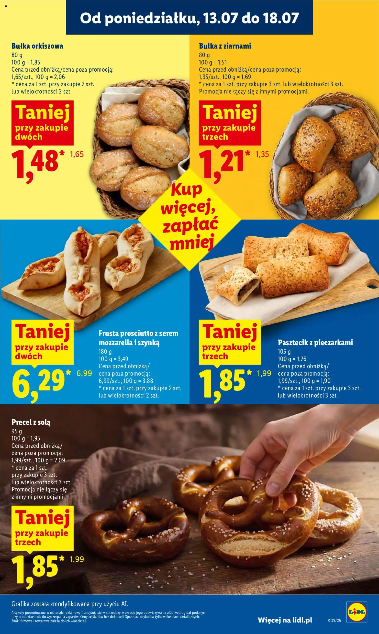 Lidl Polsko leták od 16.07.2026 | Strana: 57 | Produkty: Prosciutto, Mozzarella