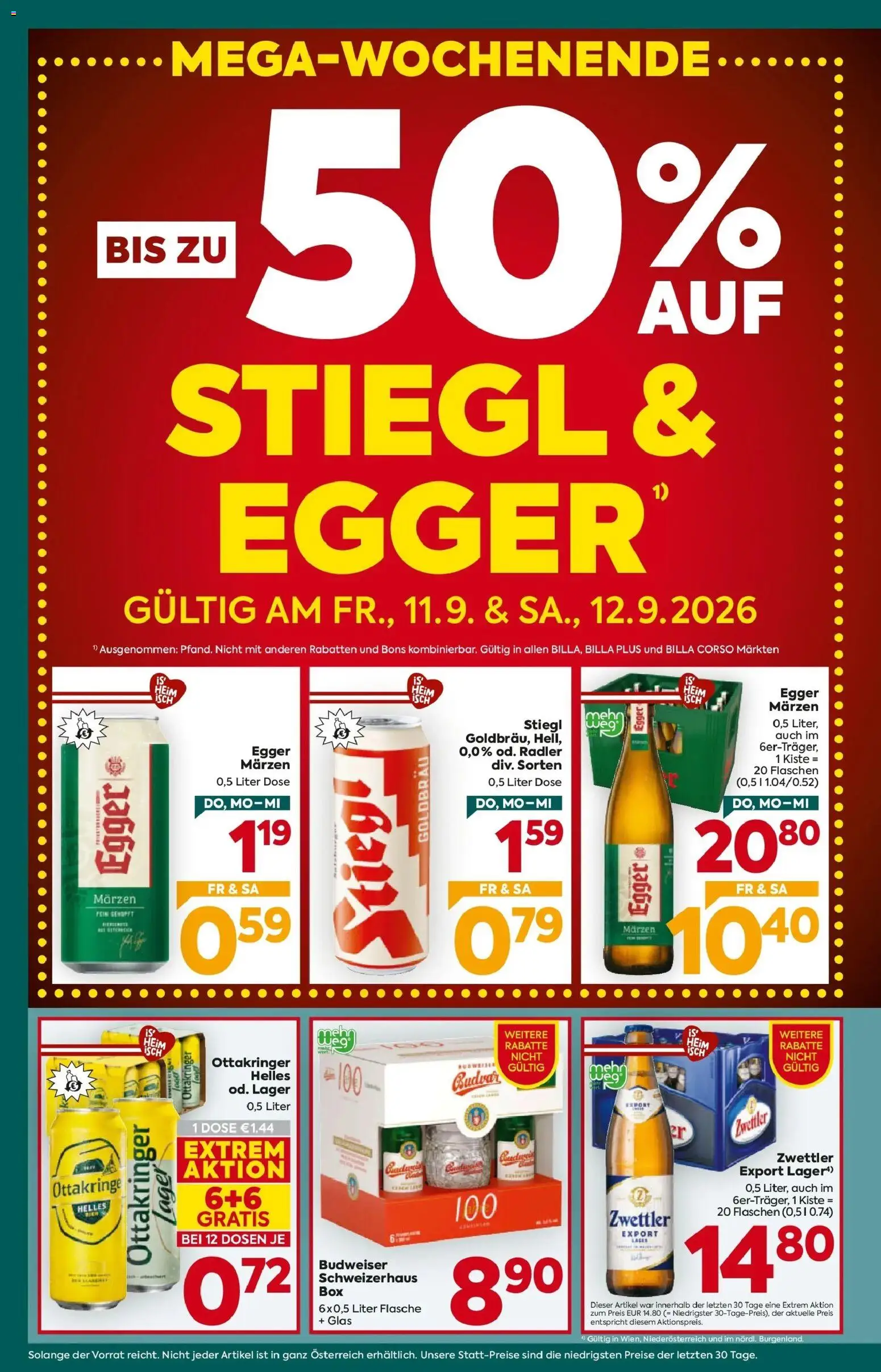 Billa Plus Flugblatt - Wien von 10.09.2026 - Aktuelle Angebote | Seite: 2 | Produkte: Radler, Bier