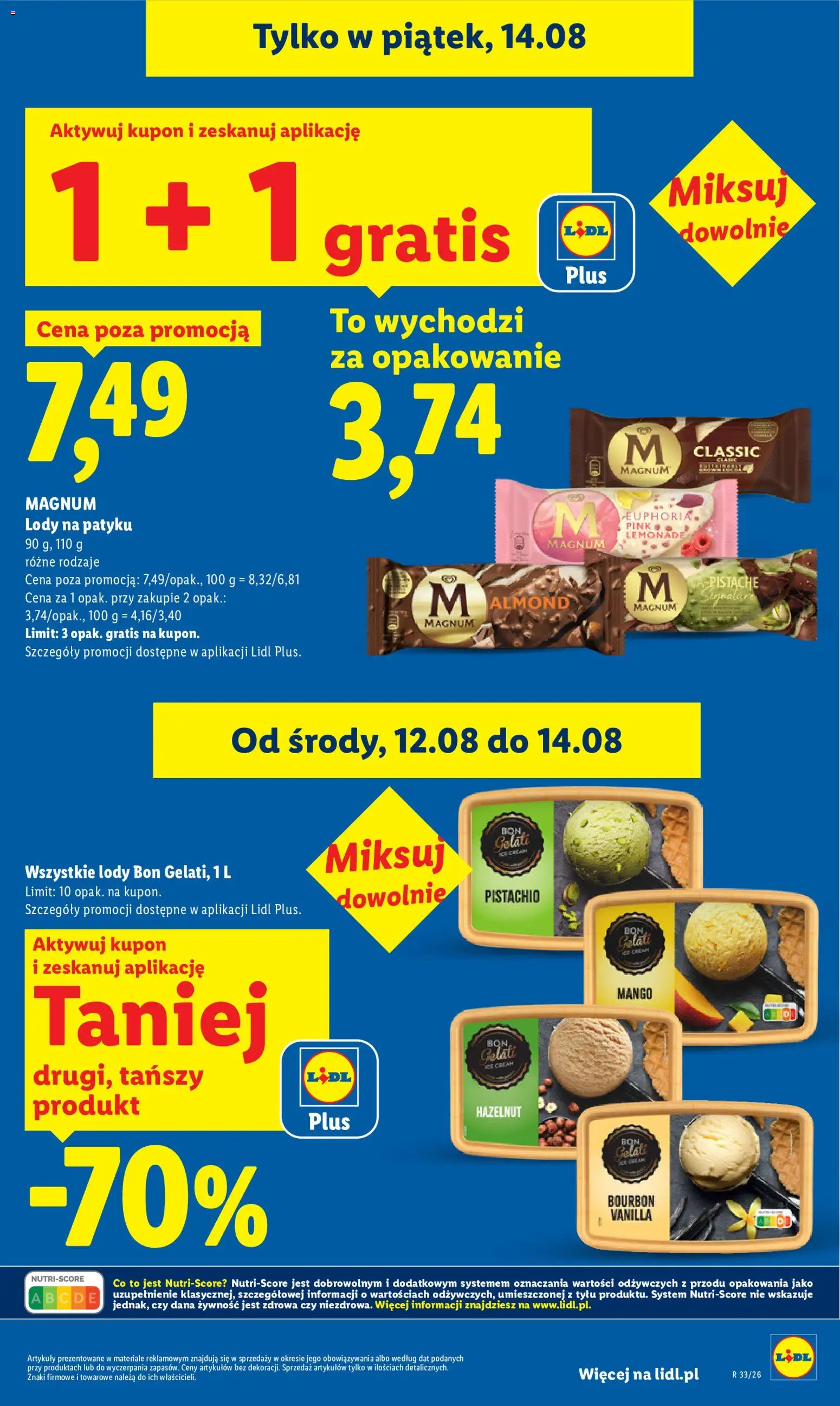 Lidl Polsko leták od 12.08.2026 | Strana: 17 | Produkty: Mango, Bourbon, Magnum