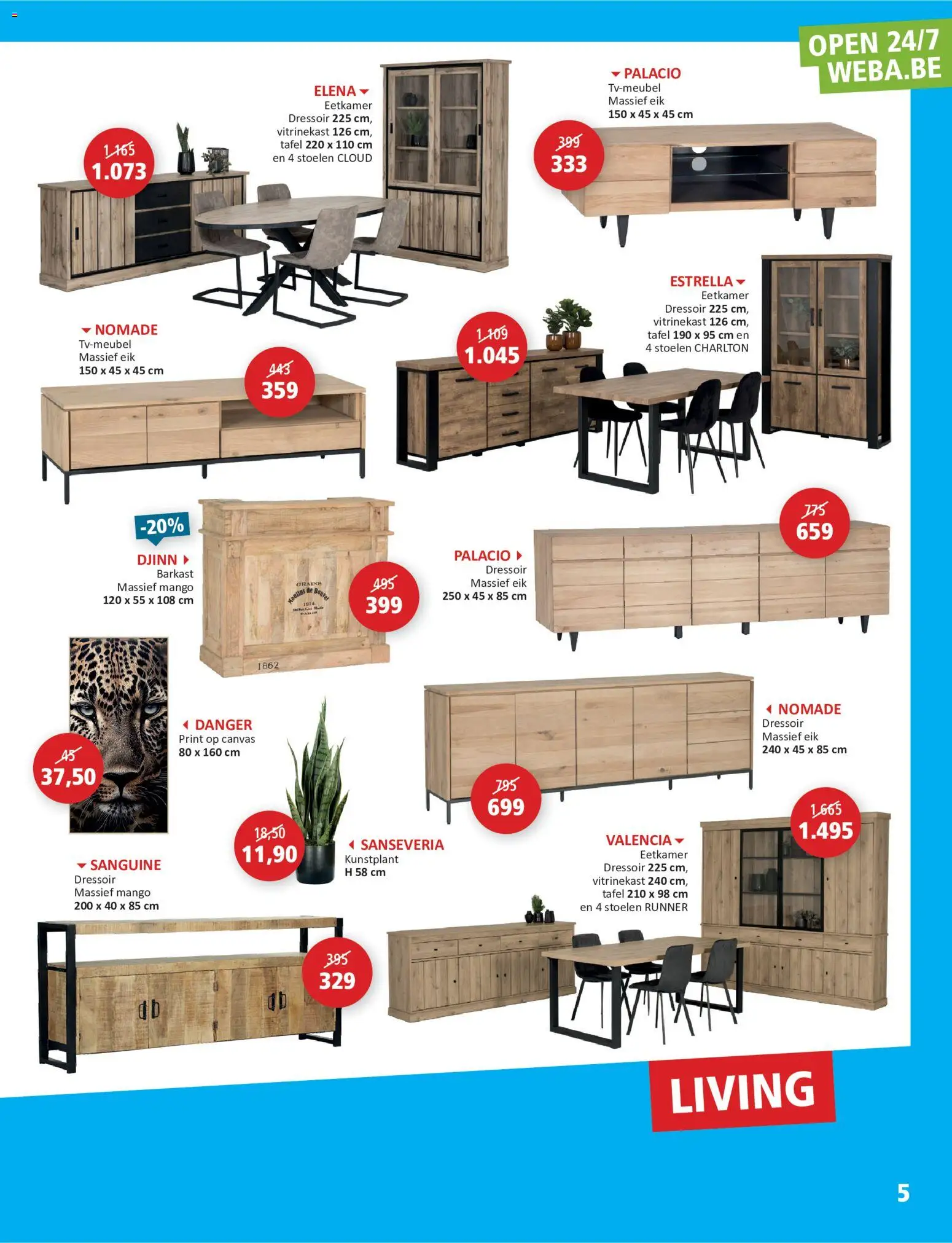 {H1} | Pagina: 5 | Producten: Canvas, Tafel, Dressoir, Mango