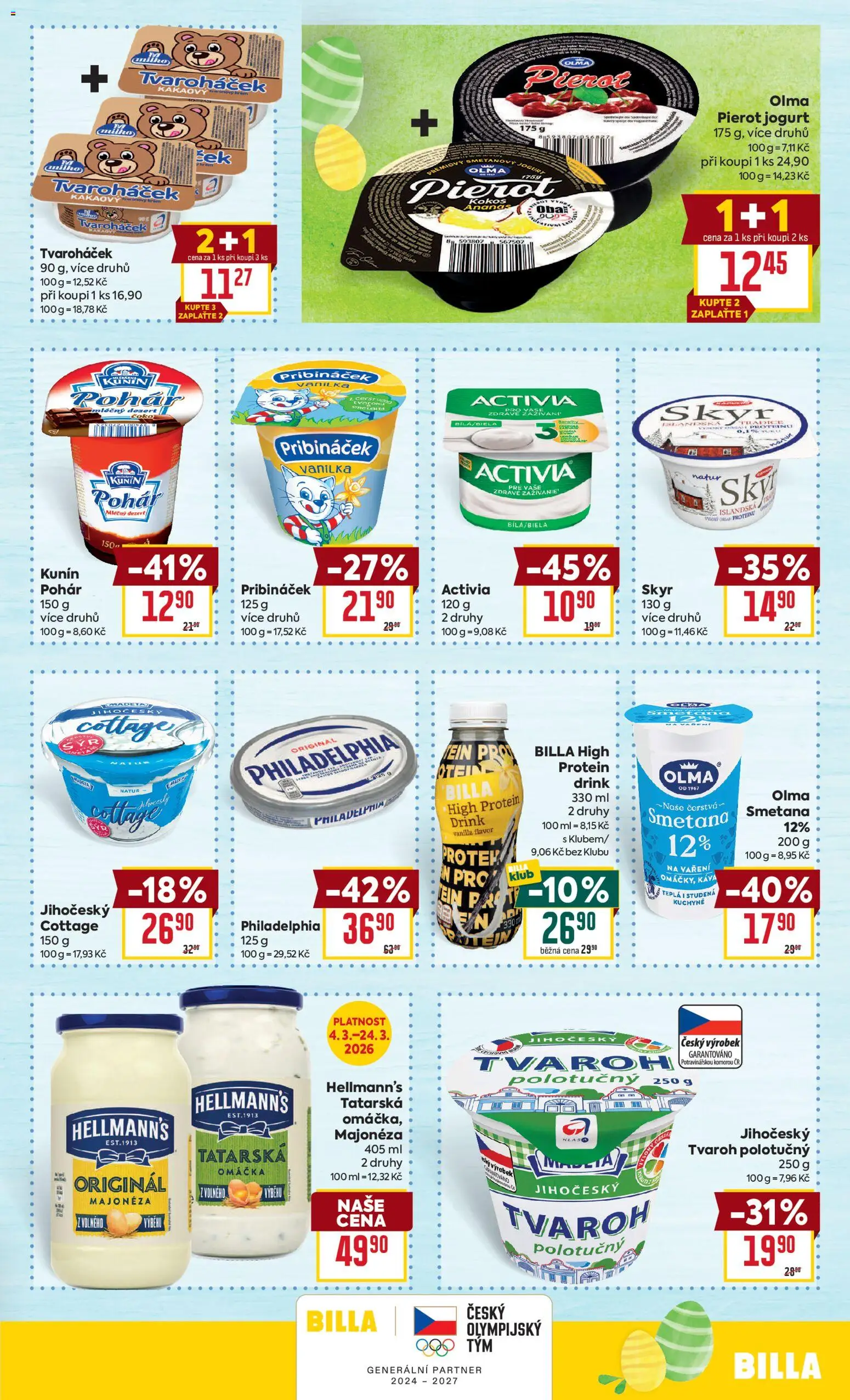Billa Velký leták od 04.03.2026 | Strana: 19 | Produkty: Káva, Hellmann's, Pohár, Tvaroháček