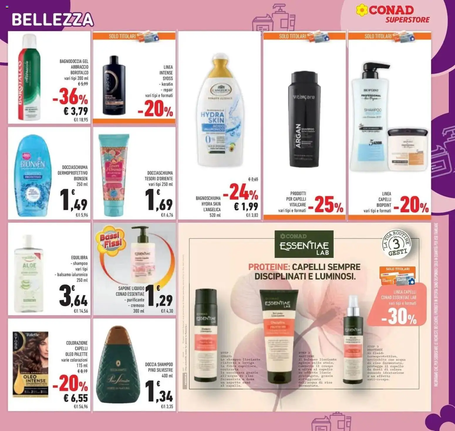 Volantino Conad del 04/06/2026 | Pagina: 35 | Prodotti: Sapone, Bagnoschiuma, Colorazione capelli, Doccia