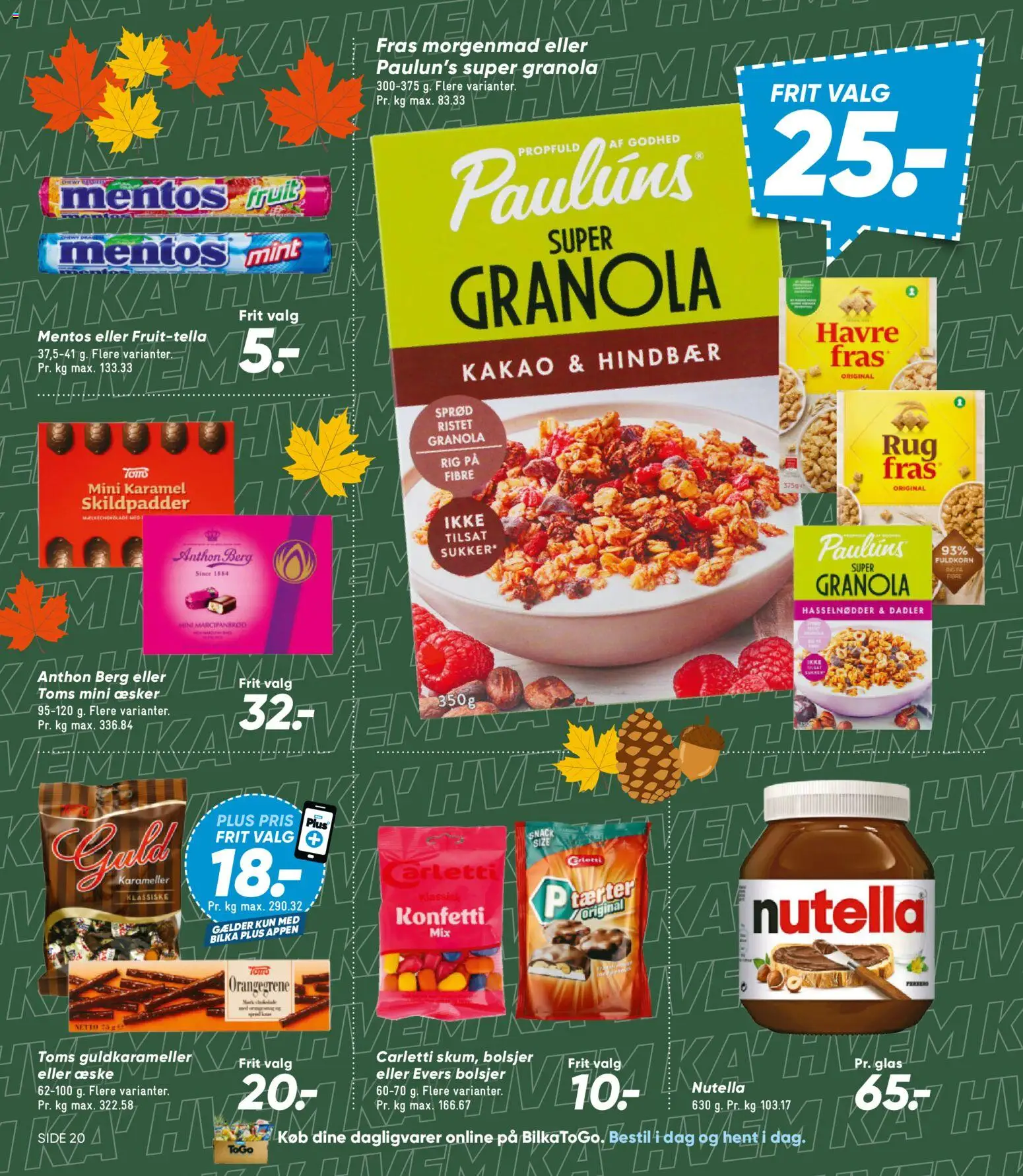 Bilka tilbudsavis – gyldig fra 23/10/2026 | Side: 30 | Produkter: Dagligvarer, Hindbær, Bolsjer, Nutella