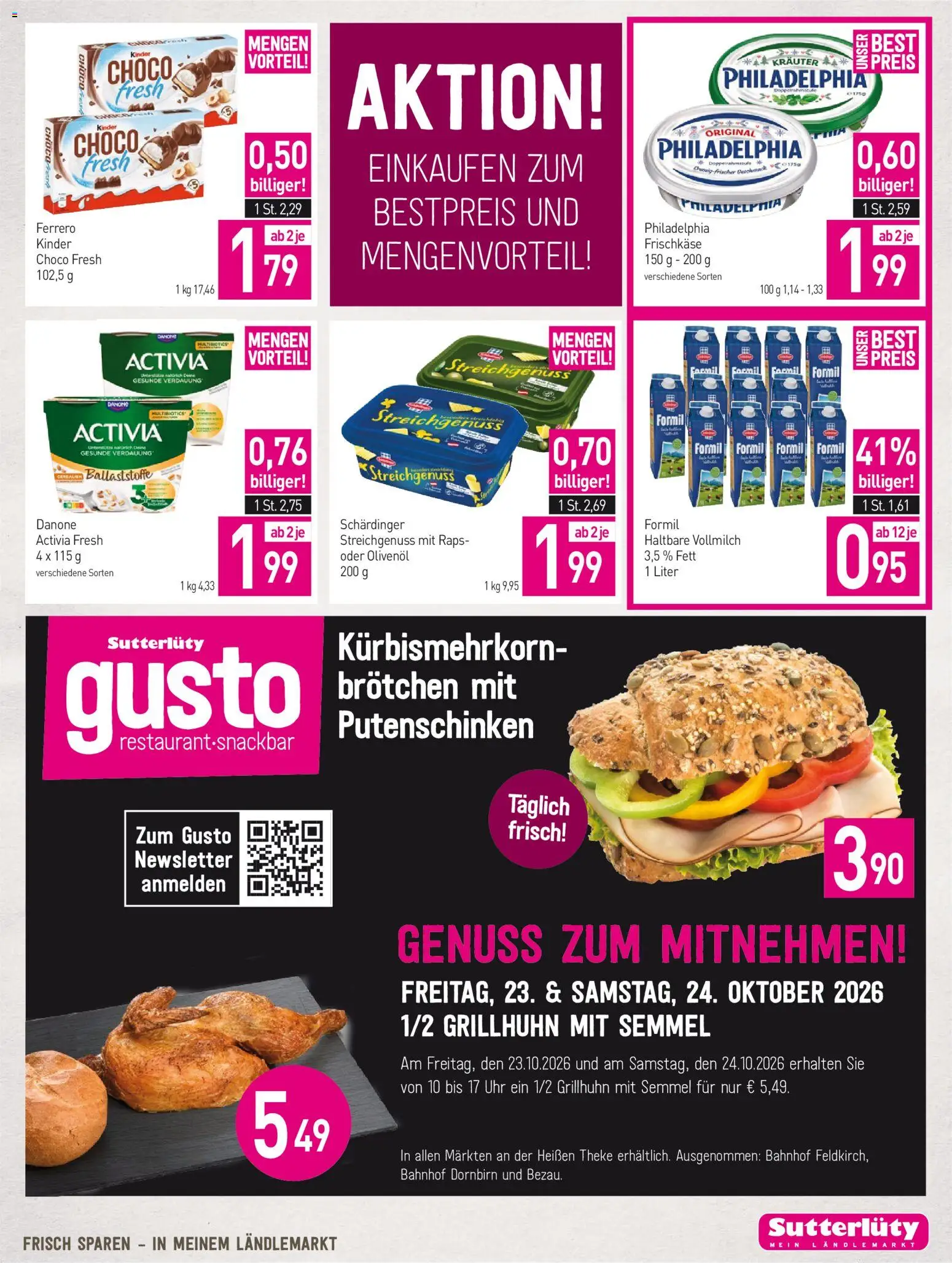 Sutterlüty Flugblatt gültig ab 22.10.2026 | Seite: 5 | Produkte: Uhr, Vollmilch