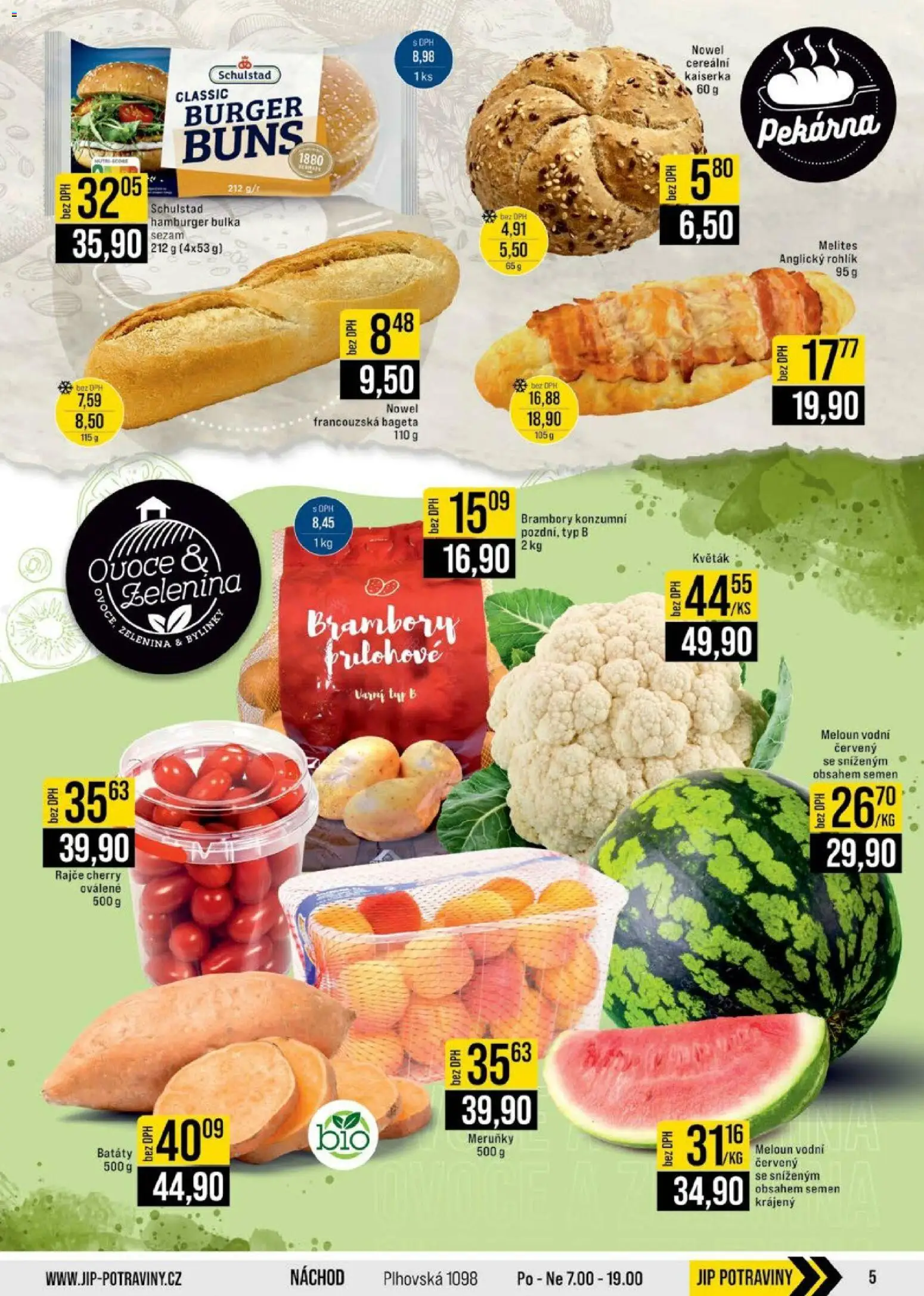 Jip leták - Cash & Carry od 27.05.2026 | Strana: 5 | Produkty: Hamburger, Meloun, Kaiserka, Brambory