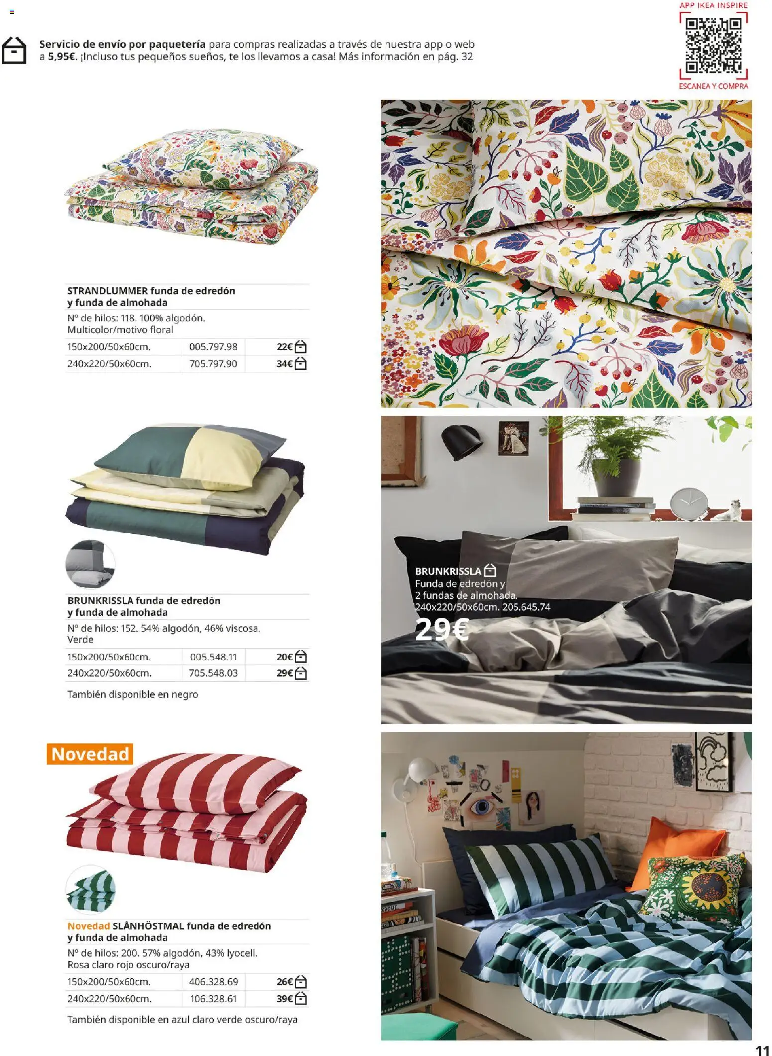 IKEA - Ropa de cama │ válido desde el 01/09/2026 | Página: 11 | Productos: Edredón, Té, Funda, Almohada