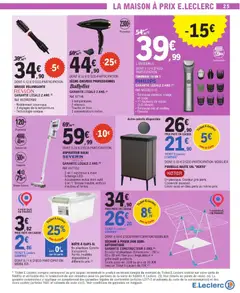 E.Leclerc - Prévisualisation de ASPIRATEUR BALAI SEVERIN, 2 en 1 aspirateur à main. Eclairage LED. Accessoires inclus dont outil 3 en 1: brosse meuble, embout meubles et fentes. valide à partir de 28.04.2026 | Page: 25