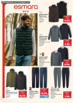 ESMARA MEN, Muška majica, s kapuljačom, 30% pamuk,, 70% poliesterska vlakna, vel. M-XXL, razne boje, komad - Pregled kataloga iz trgovine Kaufland, vrijedi od 16.09.2026 | Stranica: 4