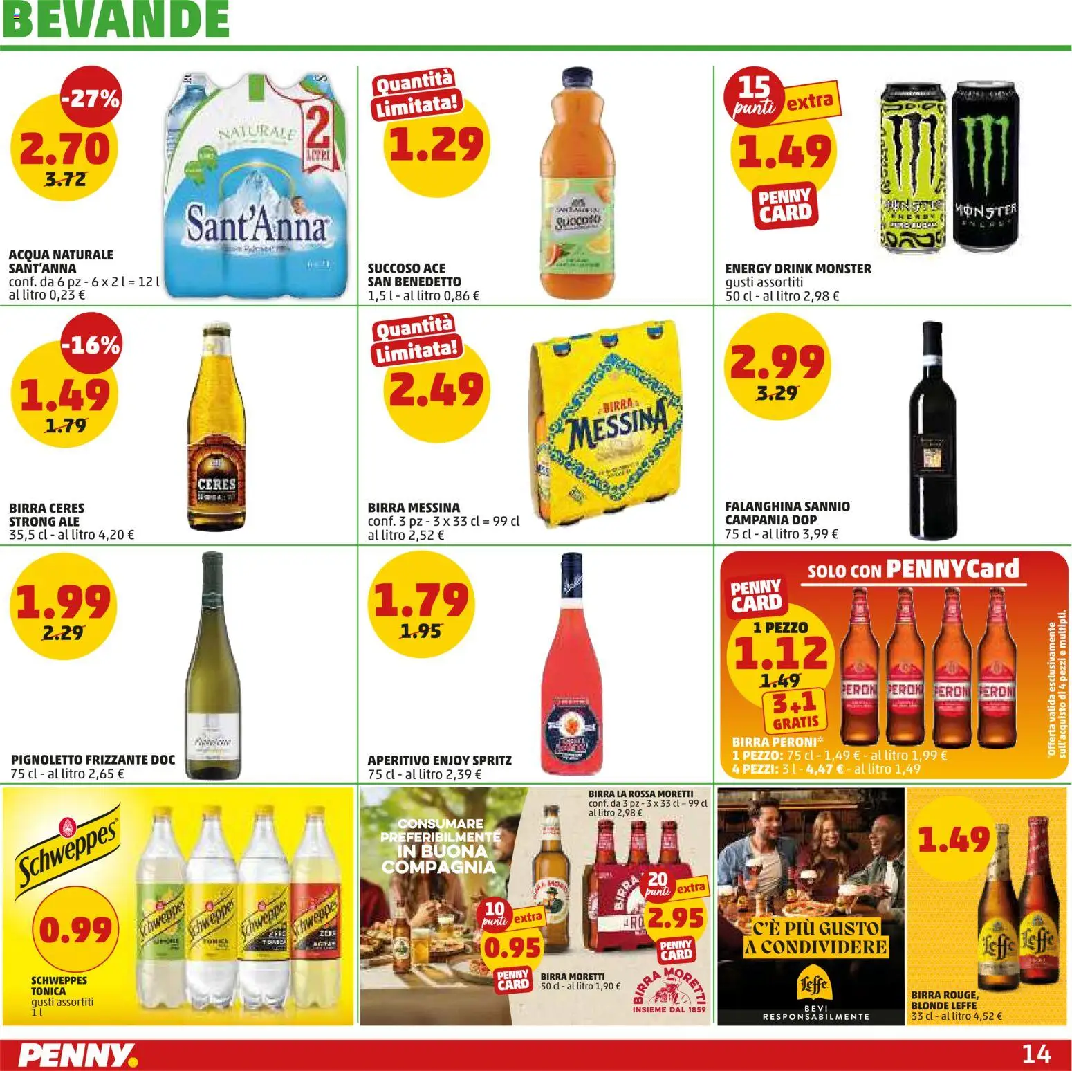 Volantino PENNY del 21.05.2026 | Pagina: 14 | Prodotti: Birra, Acqua, Ceres, Aperitivo