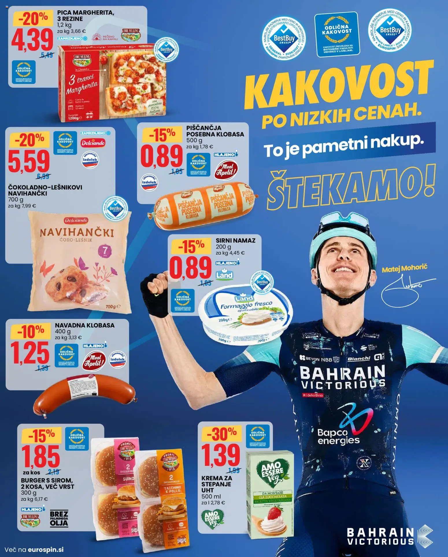 Novi Eurospin katalog ponudbe – veljaven od 16.04.2026 | Stran: 2 | Izdelki: Sirni namaz, Namaz, Kos, Krema