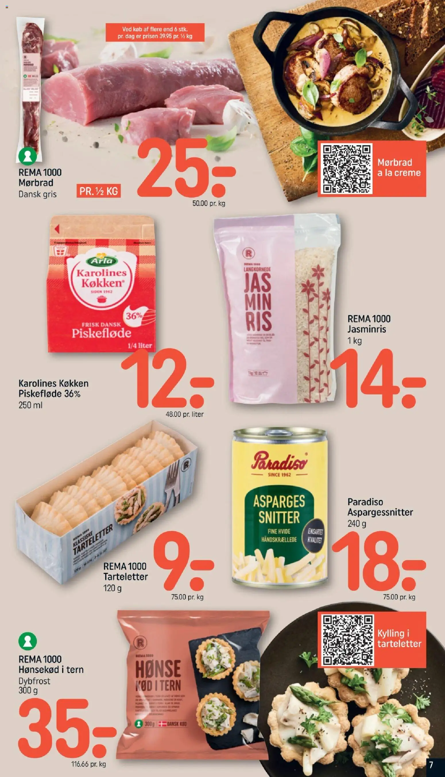 Rema 1000 tilbudsavis – gyldig fra 11/10/2026 | Side: 7 | Produkter: Creme, Tarteletter, Asparges, Aspargessnitter