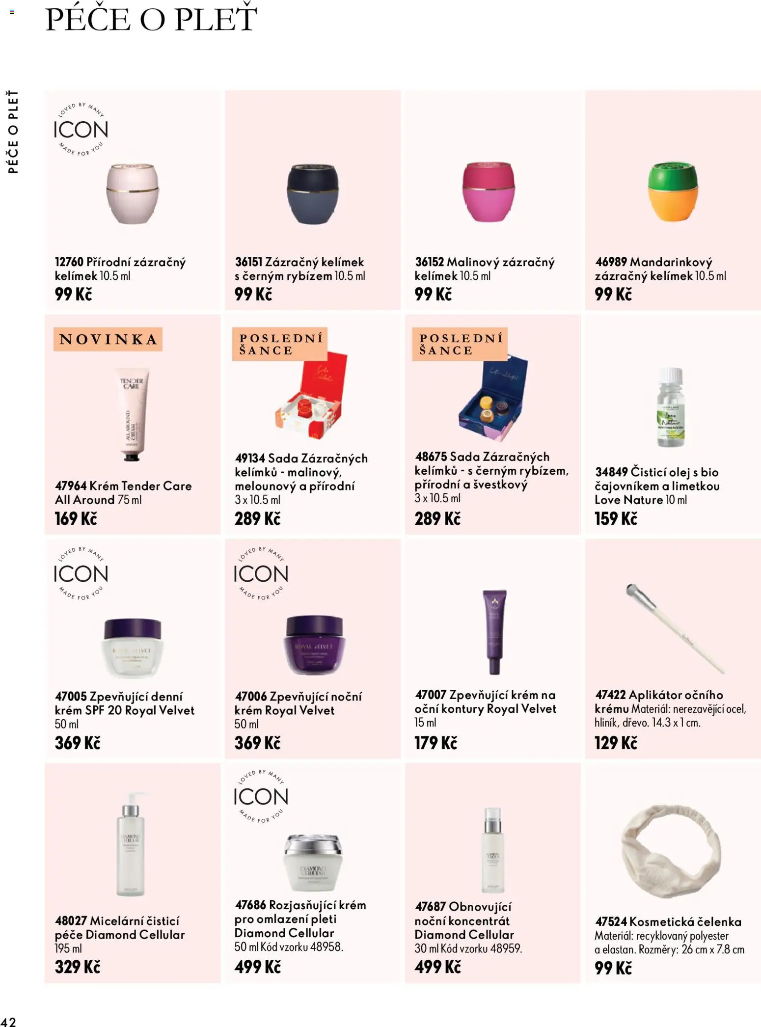 Oriflame katalog Novage+ Proceuticals od 30.09.2026 | Strana: 42 | Produkty: Čelenka, Olej, Krém, Velvet