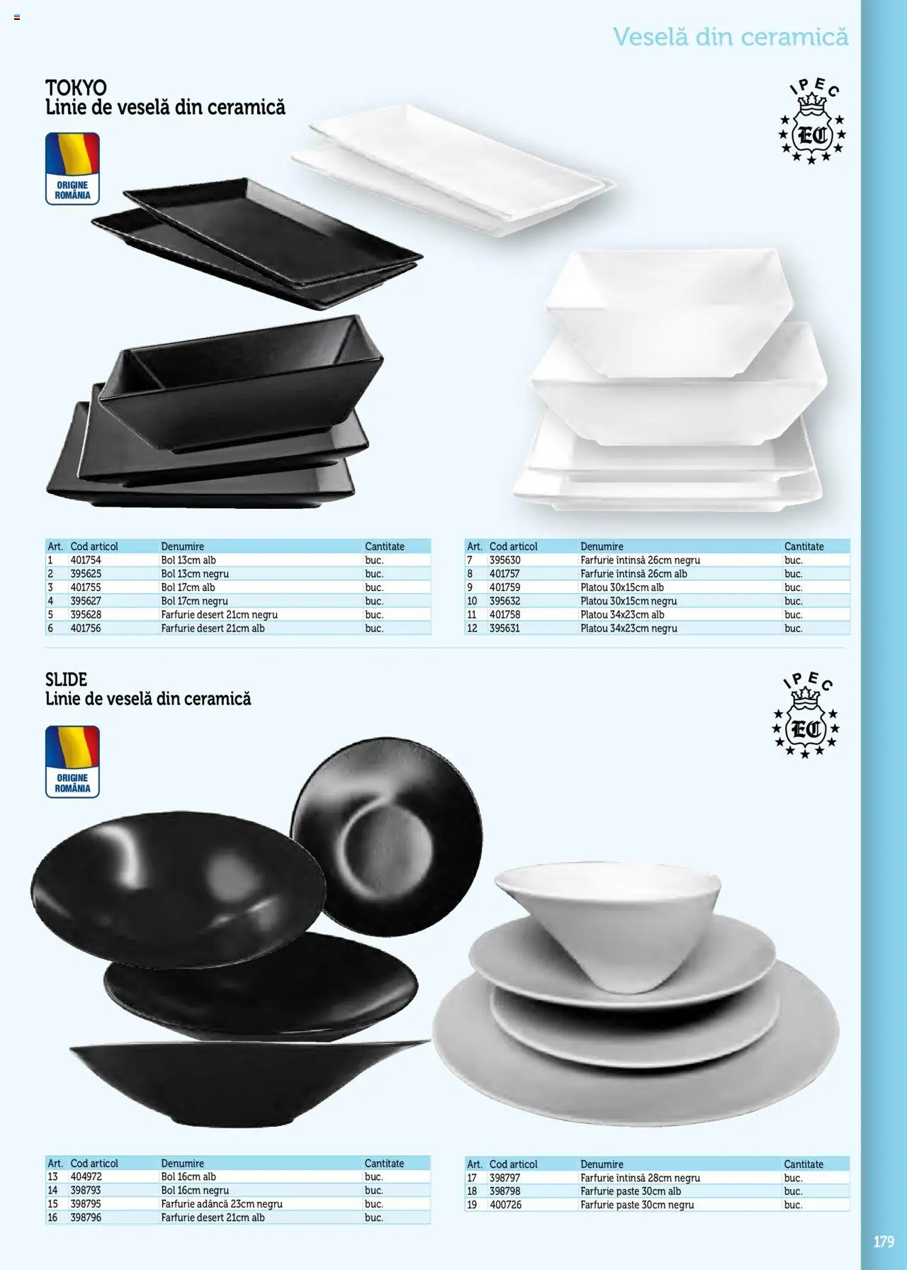 Noul catalog Metro – valabil de la 17.09.2025 | Pagină: 179 | Produse: Bol, Farfurie, Paste, Desert