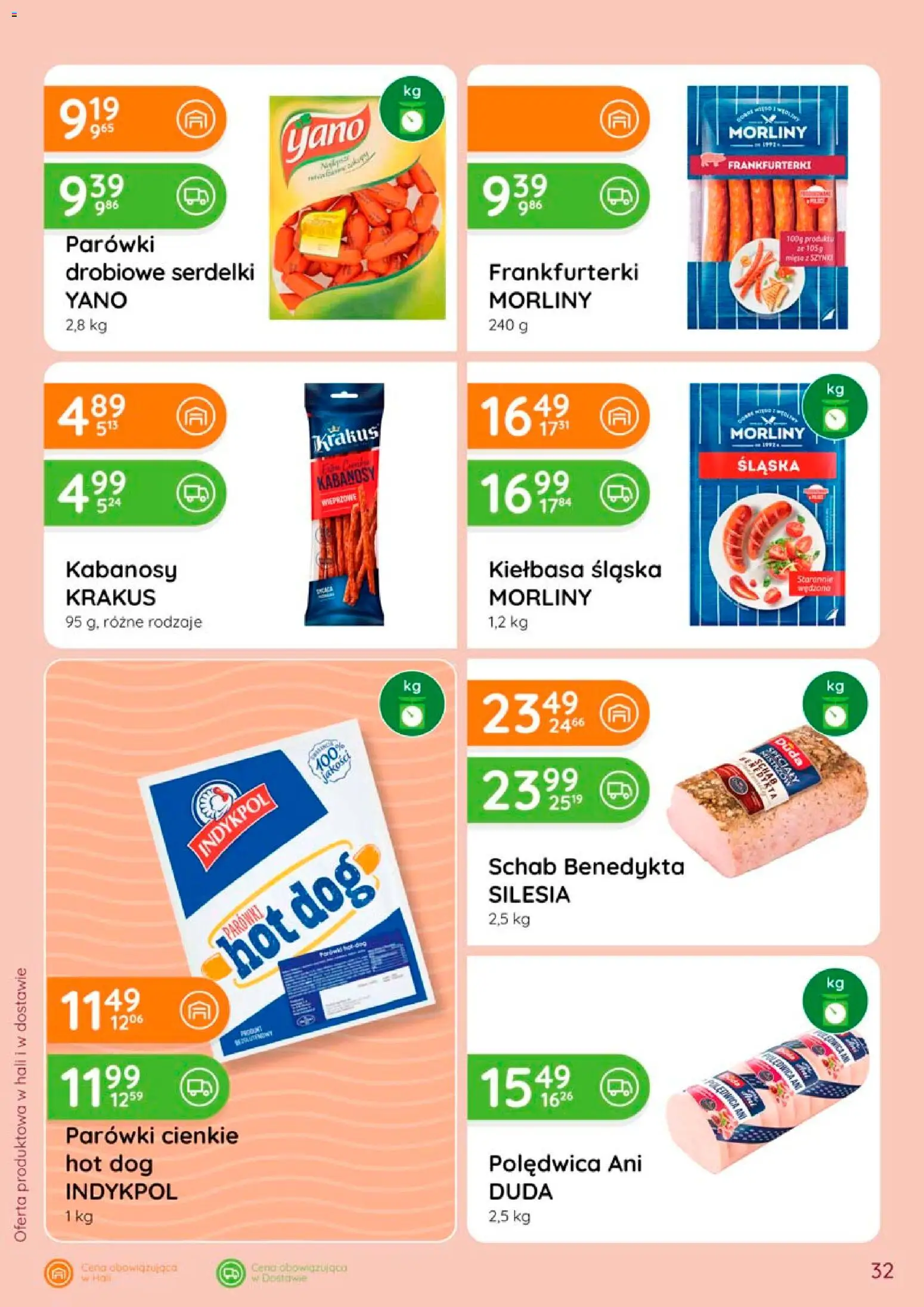 Eurocash gazetka od 28.05.2026 | Strona: 32 | Produkty: Kiełbasa, Kabanosy, Parówki, Kiełbasa śląska