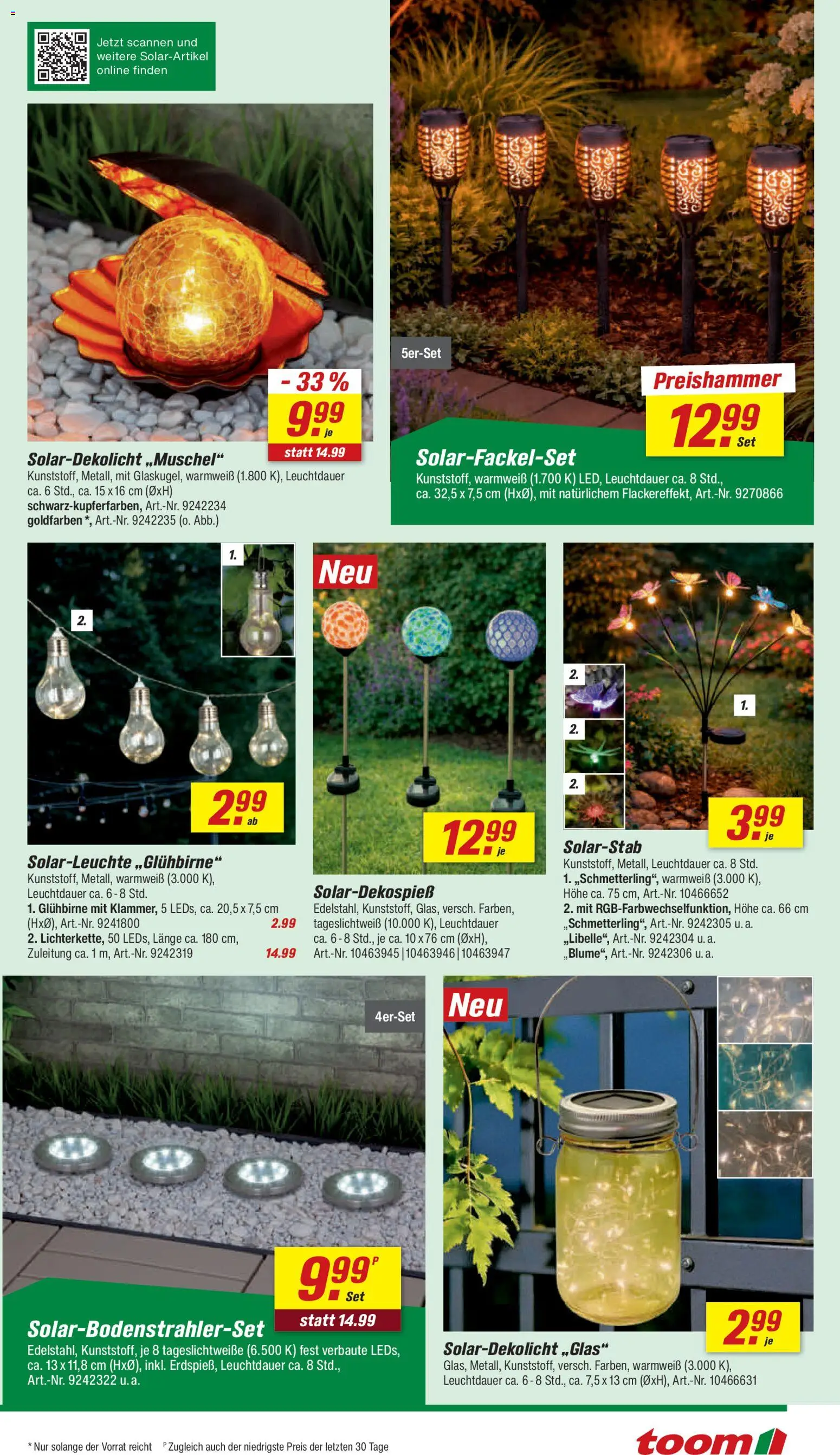 Toom Baumarkt Prospekt – gültig ab 20.06.2026 | Seite: 13 | Produkte: Solarleuchte