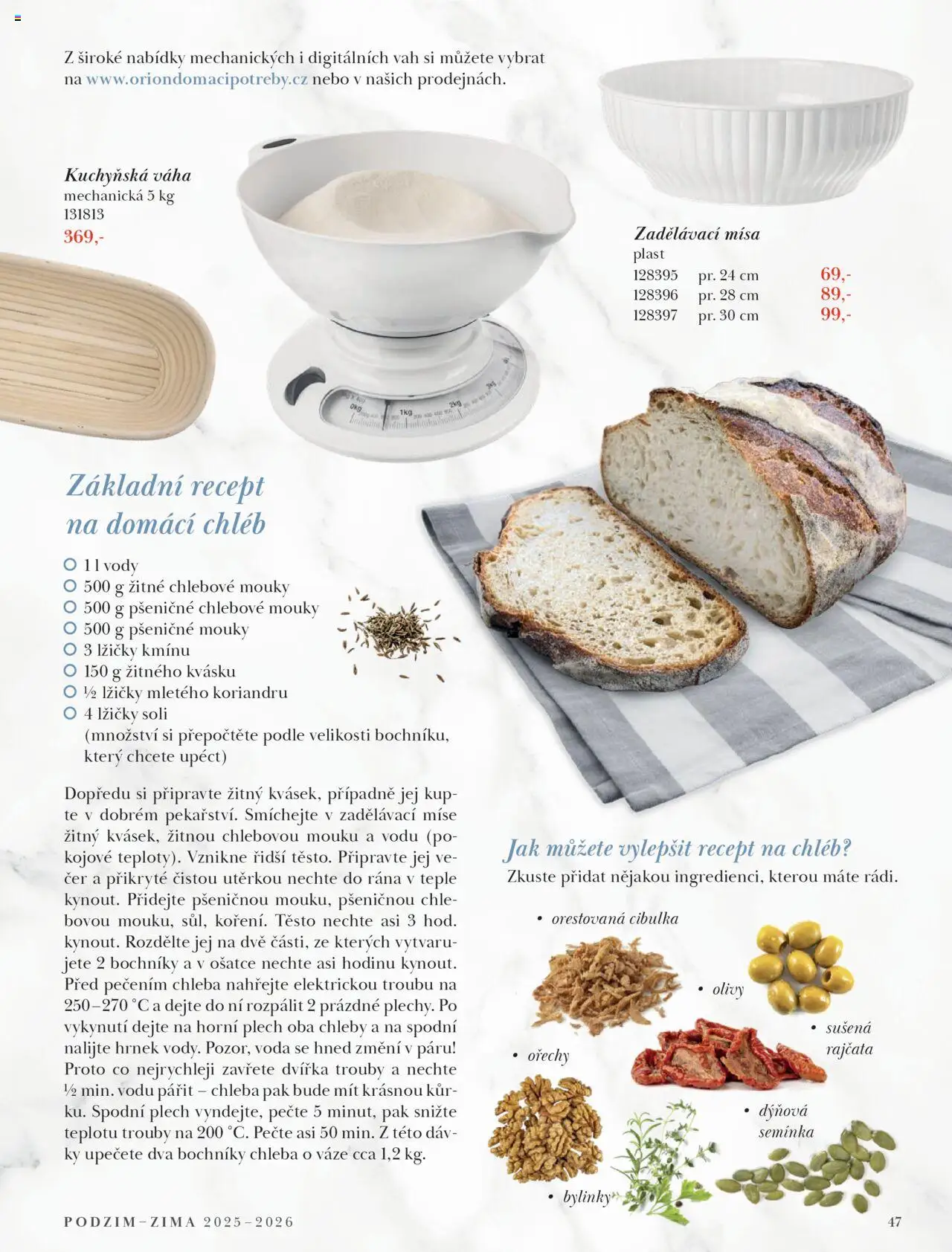 Orion katalog - Podzim/zima od 23.09.2025 | Strana: 47 | Produkty: Voda, Chléb, Rajčata, Ořechy