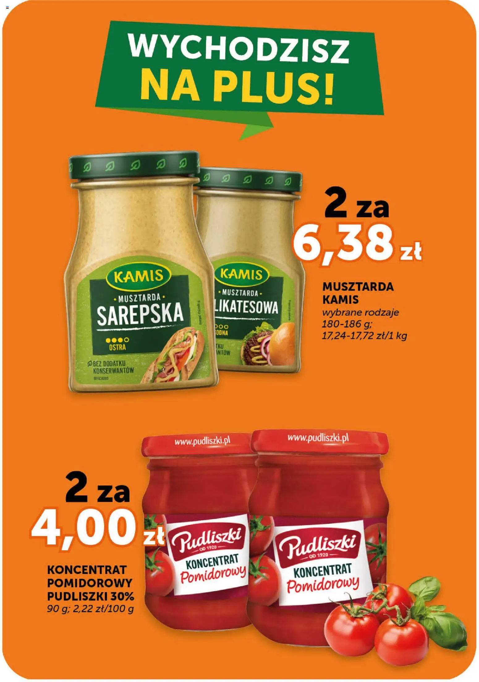 Groszek gazetka od 12.03.2026 | Strona: 21 | Produkty: Koncentrat pomidorowy, Musztarda