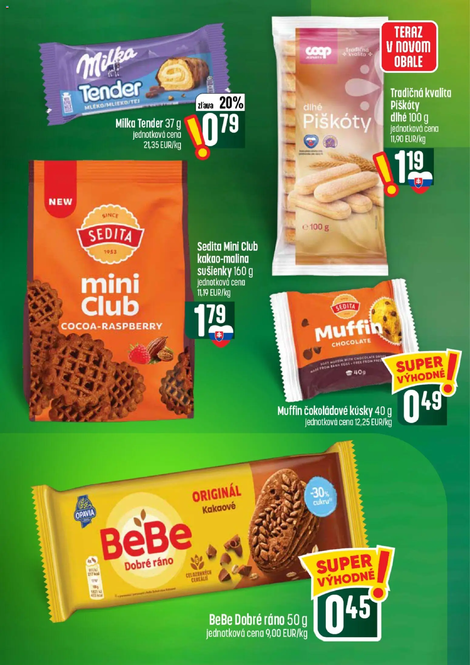 Nové COOP Jednota akcie – leták je platný od 30.07.2026 | Strana: 40 | Produkty: BeBe Dobré ráno, Milka