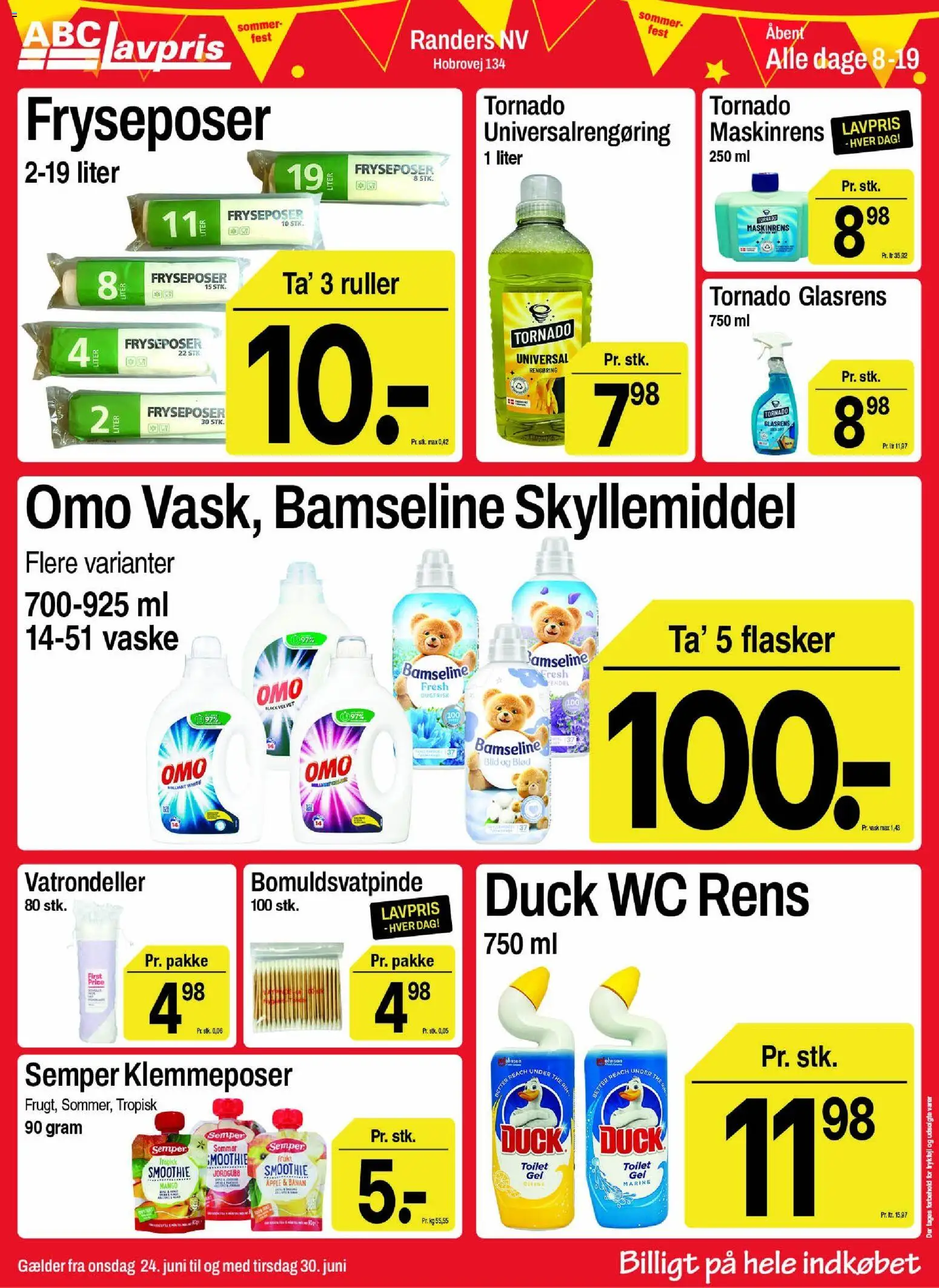 Abc Lavpris tilbudsavis – gyldig fra 24/06/2026 | Side: 13 | Produkter: Mango, Skyllemiddel, Toilet, Smoothie
