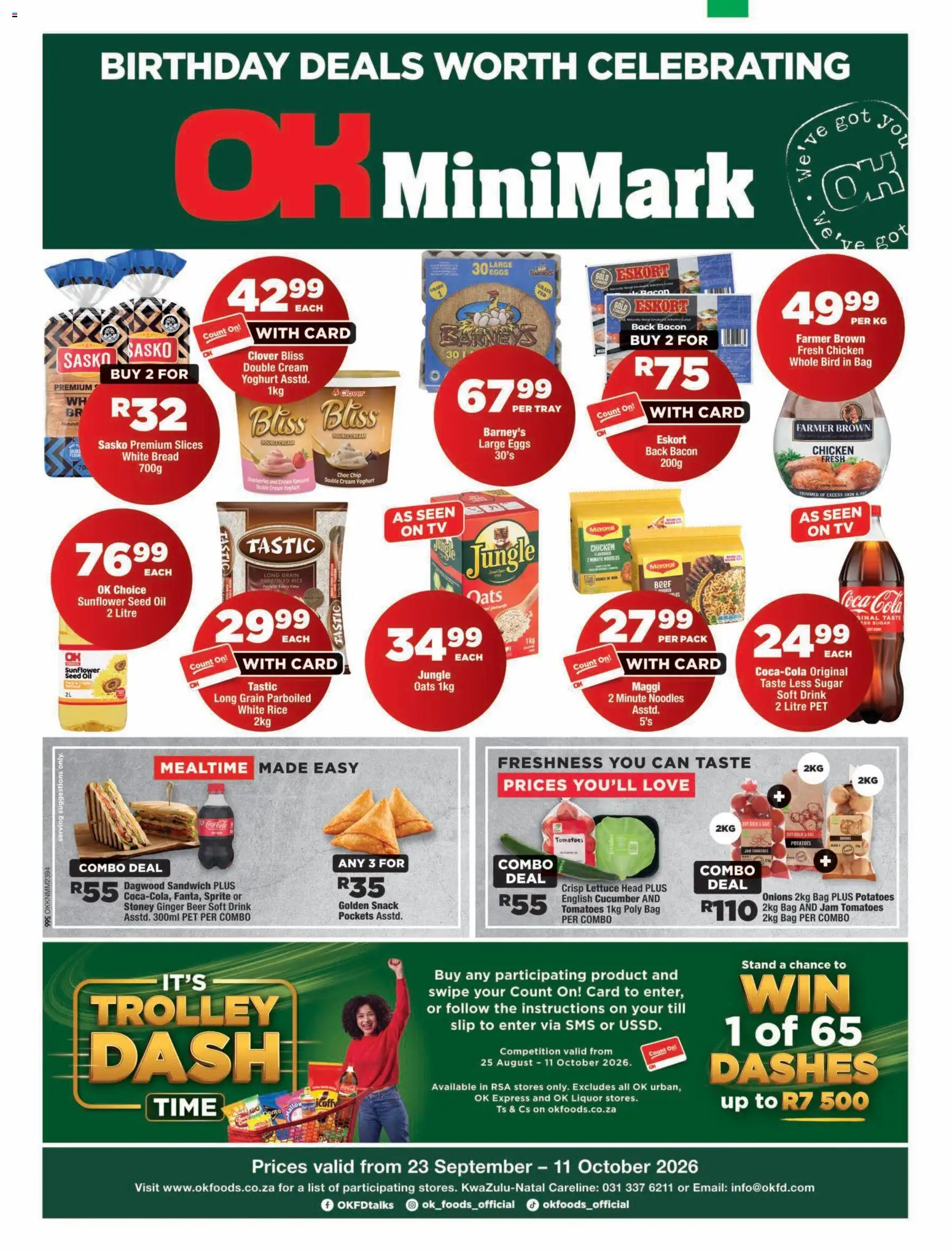New OK Foods catalogue – valid from 23/09/2026 | Page: 1 | Products: Jam, Eggs, Bread, Onions