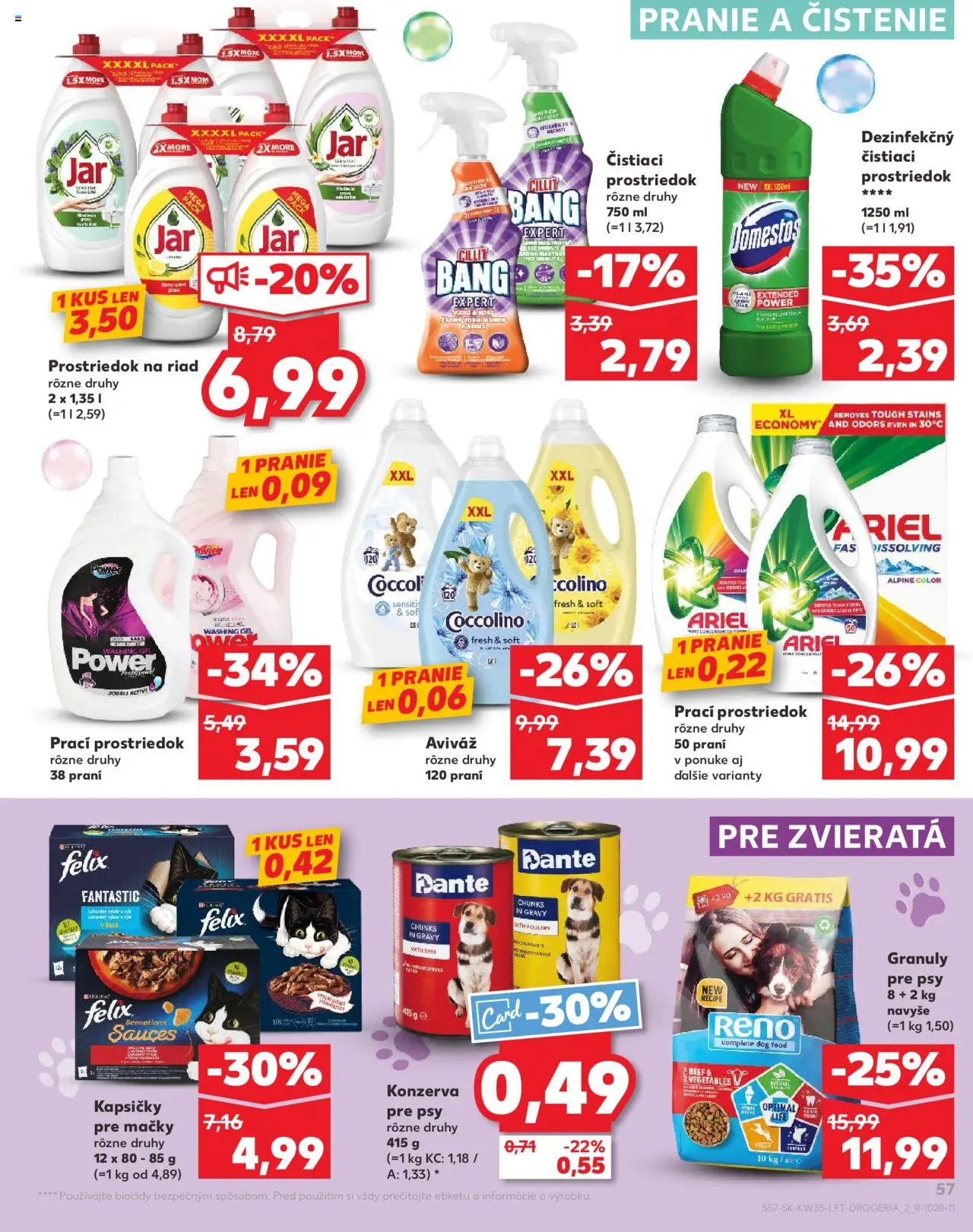 Nové Kaufland akcie – leták je platný od 28.08.2025 | Strana: 57 | Produkty: Mop, Čistiaci prostriedok, Ariel, Jar