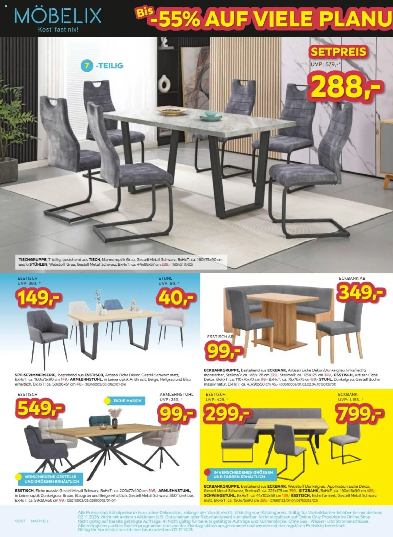 Möbelix Black Friday gültig ab 27.10.2026 | Seite: 6 | Produkte: Wasser, Stuhl