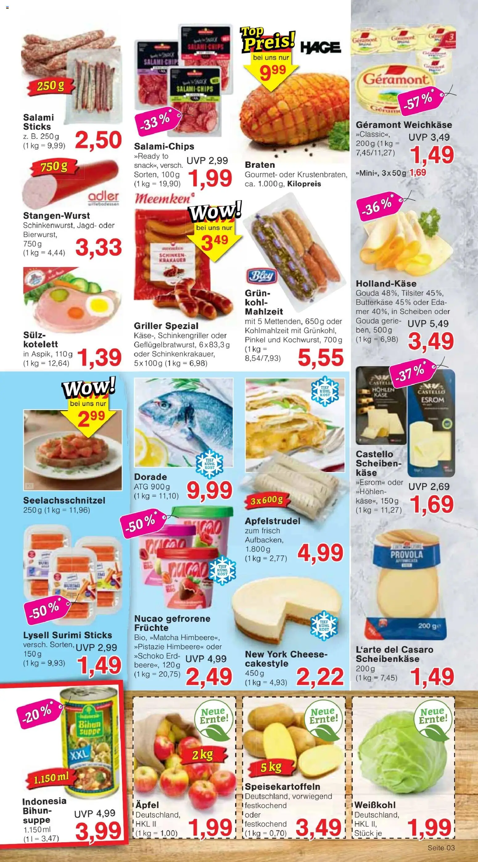 Jawoll Prospekt – gültig ab 21.09.2026 | Seite: 3 | Produkte: Dorade, Salami, Griller, Meemken