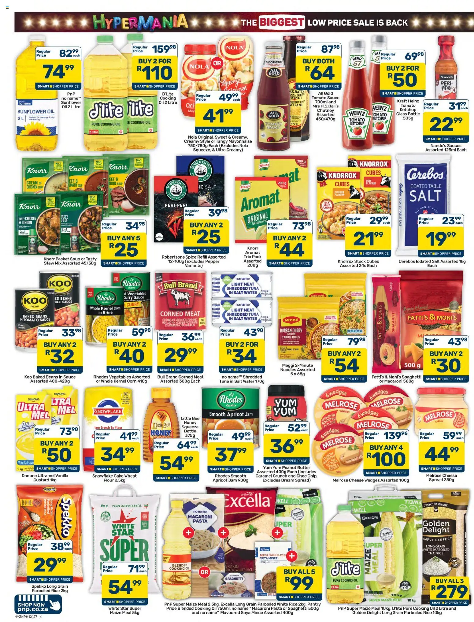 New Pick n Pay catalogue – valid from 25/09/2026 | Page: 4 | Products: Baked beans, Butter, Cheddar, Caramel