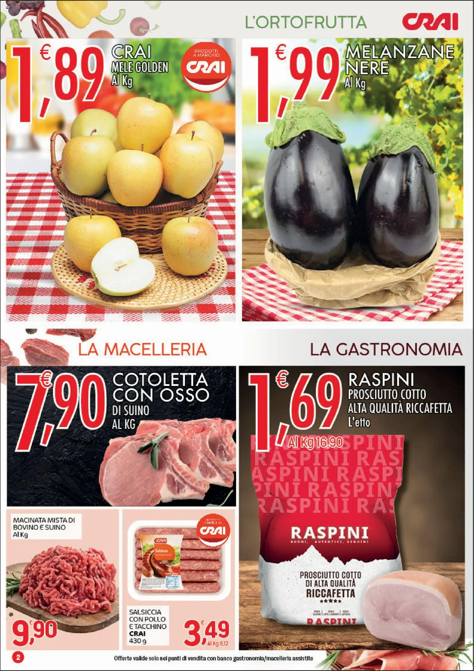 Volantino CRAI del 14.05.2026 | Pagina: 2 | Prodotti: Bovino, Prosciutto Cotto, Suino, Salsiccia