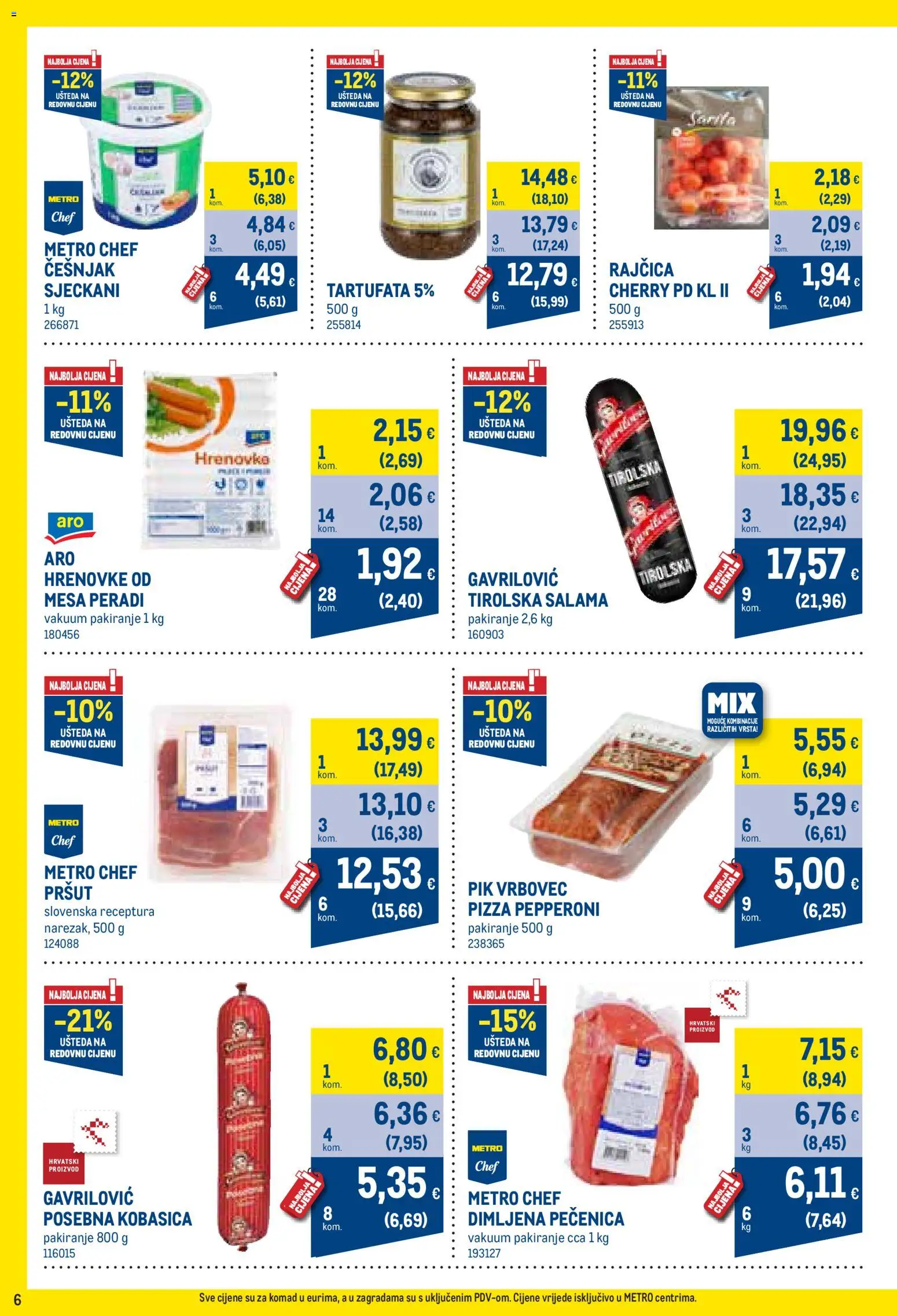 Metro katalog | vrijedi od 01.09.2026 | Stranica: 6 | Proizvodi: Salama, Kobasica, Češnjak, Pik Vrbovec
