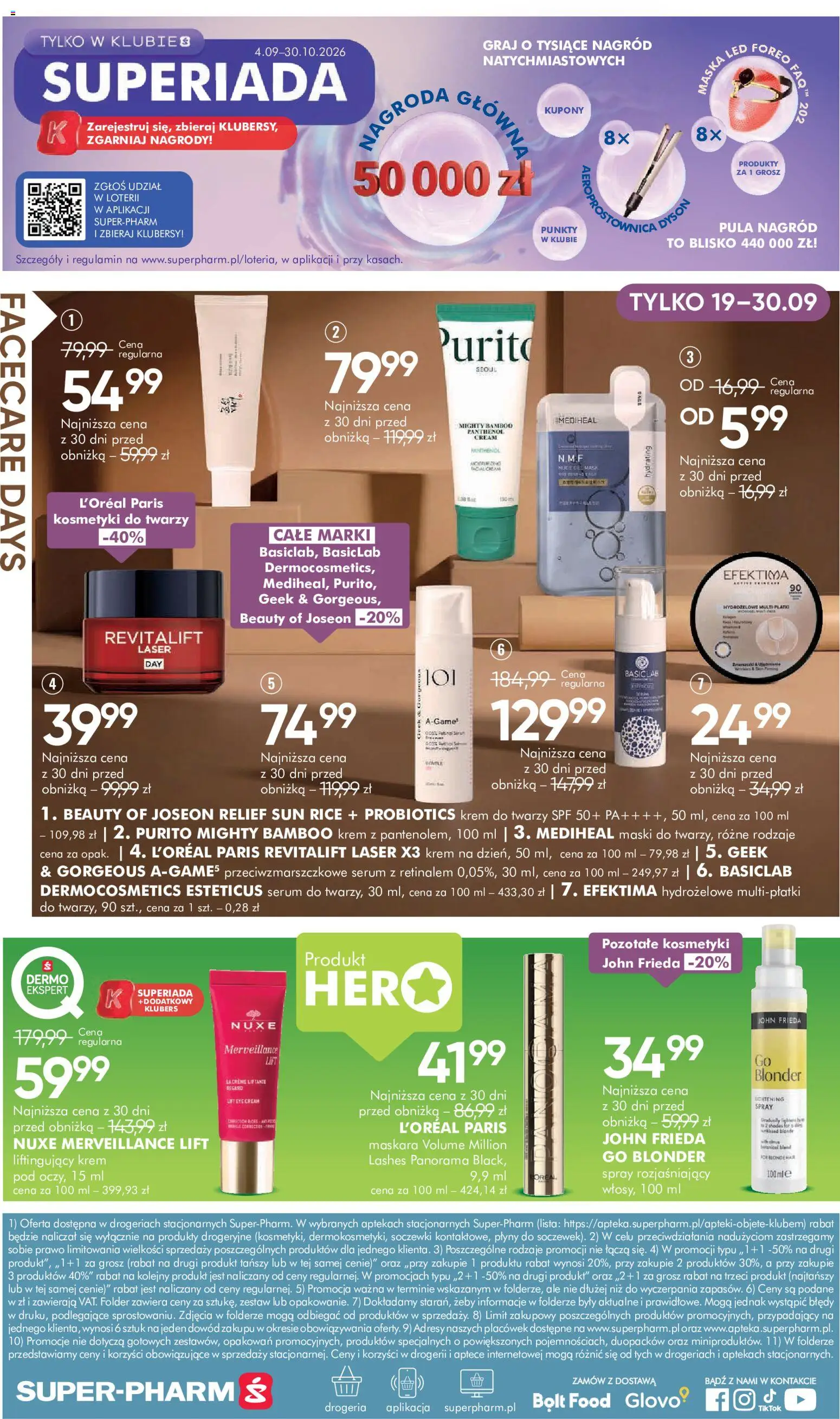 Super-pharm gazetka od 19.09.2026 | Strona: 20 | Produkty: Maskara, Drogeria, Prostownica, Krem do twarzy