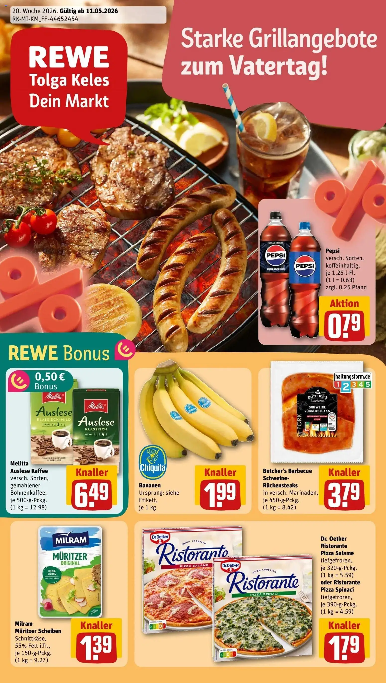 Rewe Prospekt Darmstadt / Martinsviertel	 – gültig ab 10.05.2026 | Seite: 1 | Produkte: Ristorante, Kaffee, Zucker, Pepsi