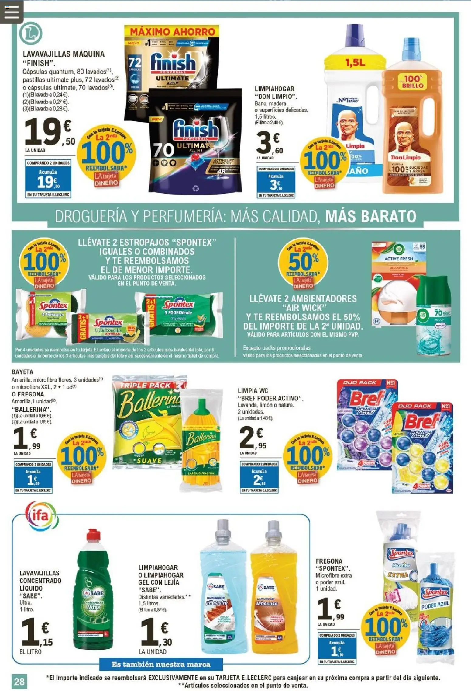 E.Leclerc folleto │ válido desde el 04.05.2026 | Página: 28 | Productos: Té, Lavavajillas