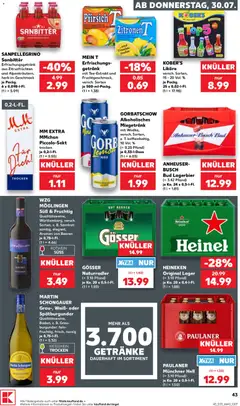 Náhled letáku Kaufland Německo leták od 30.07.2026 | Strana: 43 | Produkty: Heineken, Sanbitter