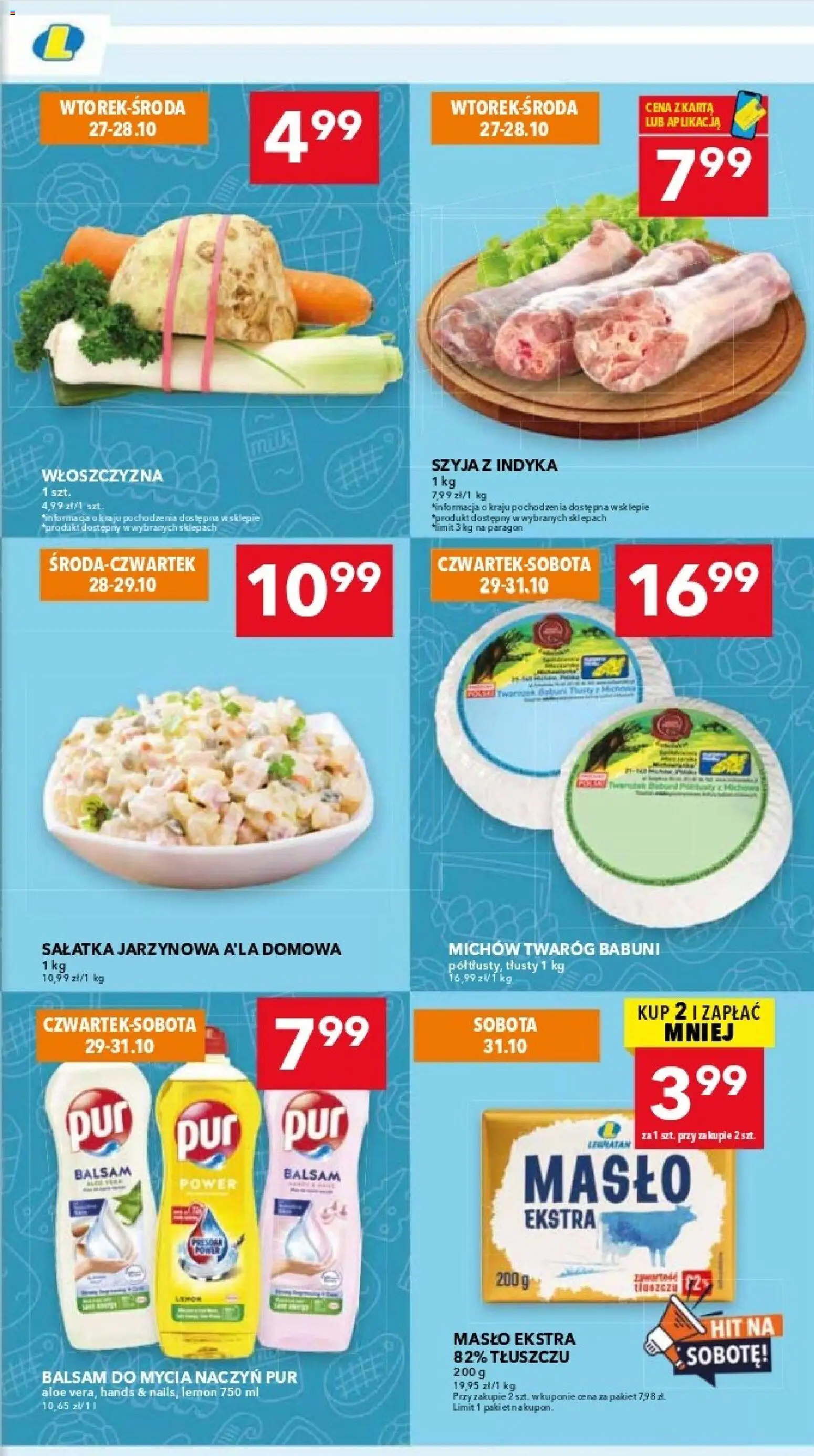 Lewiatan gazetka - Warszawa od 22.10.2026 | Strona: 4 | Produkty: Karta, Włoszczyzna, Masło, Sałatka