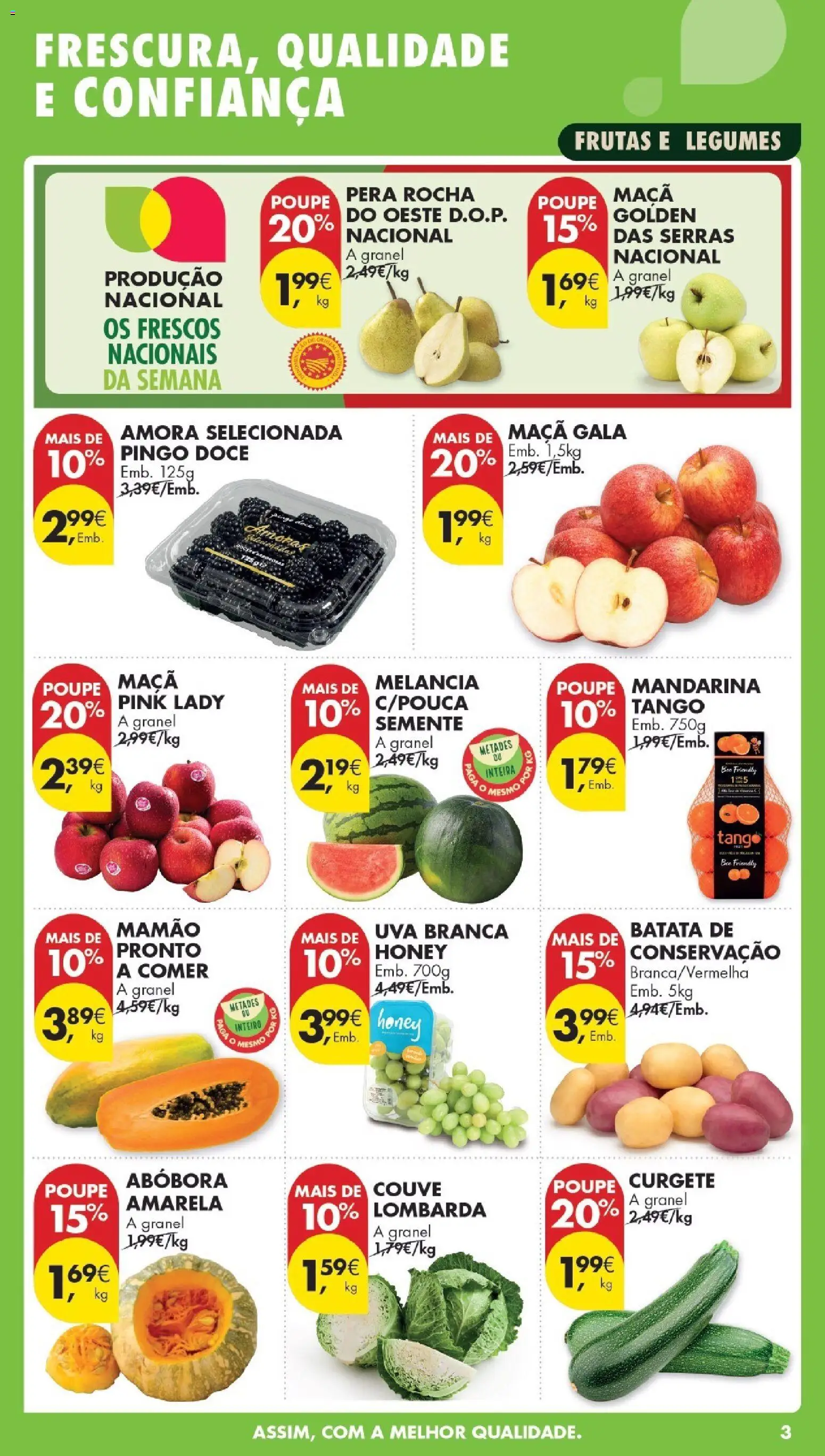 Pingo Doce Poupe Esta Semana Madeira │ válido de 21.04.2026 | Página: 3 | Produtos: Batata, Curgete, Melancia, Couve