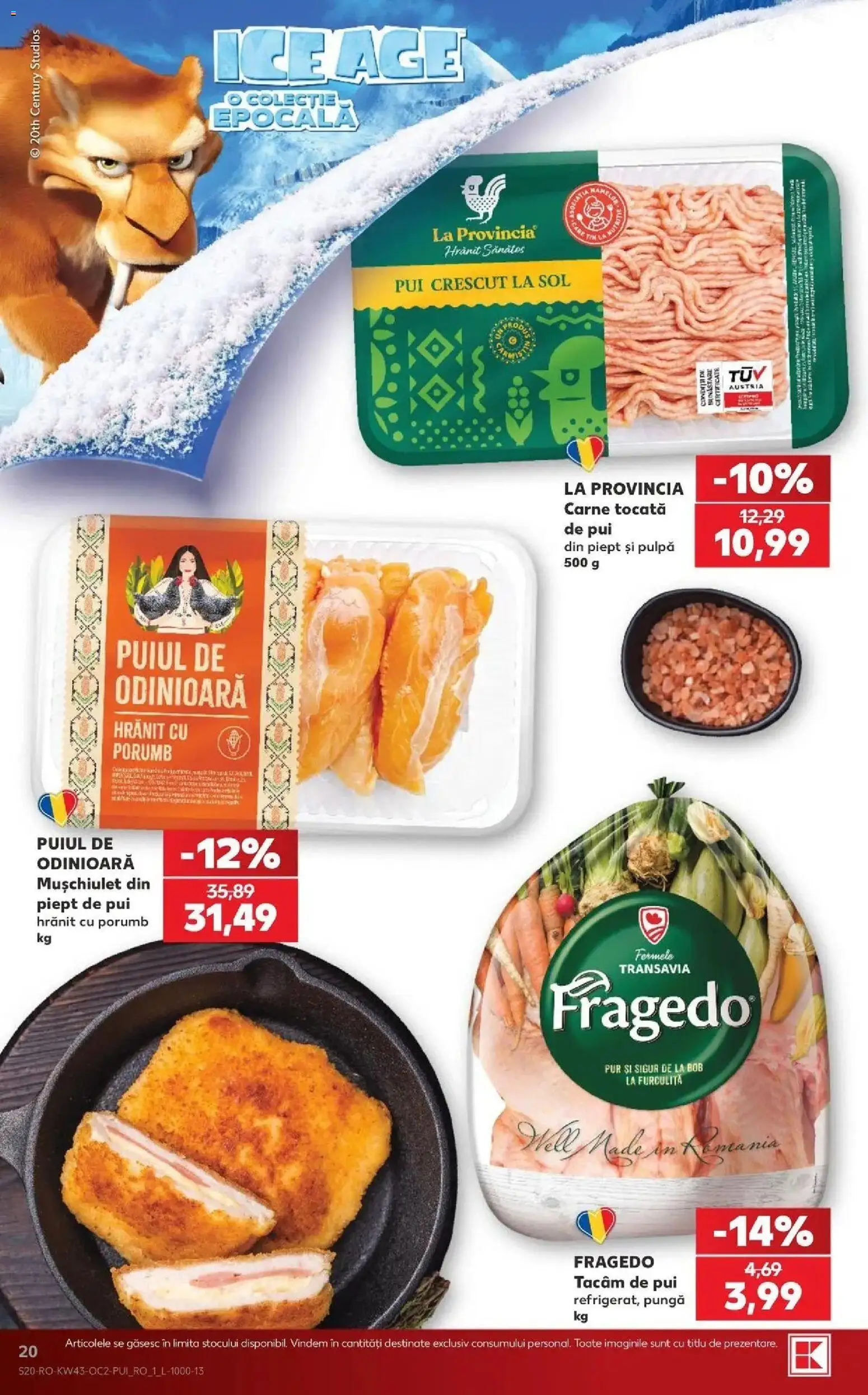 Kaufland Bârlad 21.10.2026 - Revista si Oferta | Pagină: 20 | Produse: Pungă, Carne Tocată de Pui, Carne tocată, Porumb