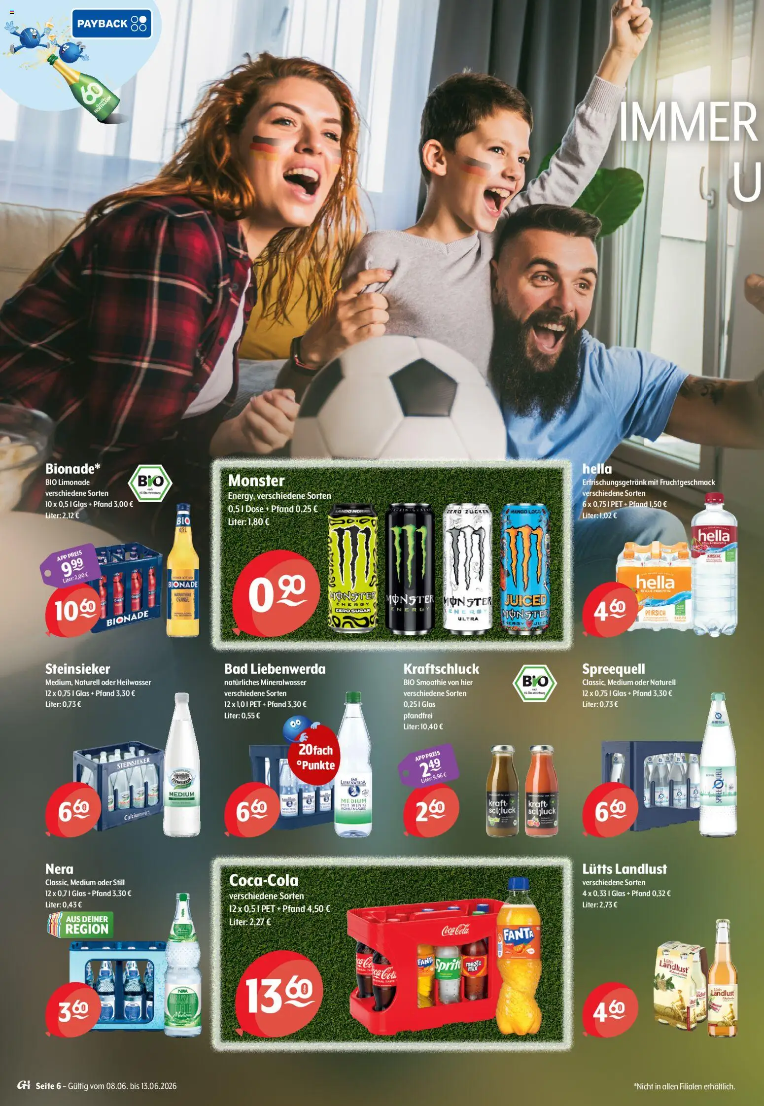 Getränke Hoffmann Brandenburg – gültig ab 08.06.2026 | Seite: 6 | Produkte: Fanta, Cola, Energy, Hella