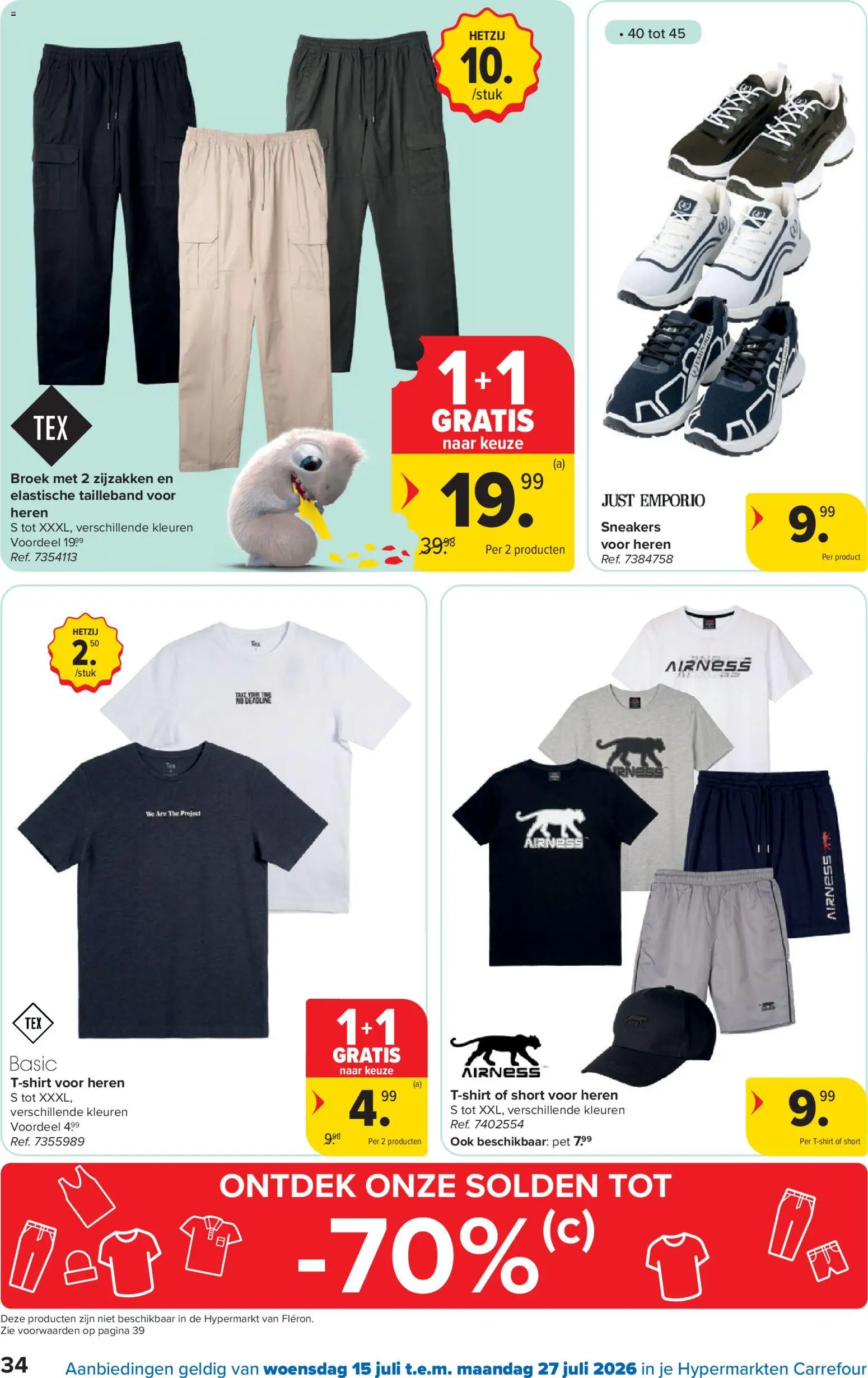 {H1} | Pagina: 34 | Producten: Sneakers, Pet, Heren T-shirt, Broek