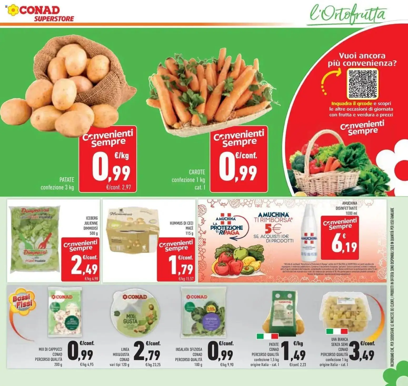 Volantino Conad dal 09/09/2026 > Anteprima | Pagina: 27 | Prodotti: Insalata, Patate, Frutta, Carote