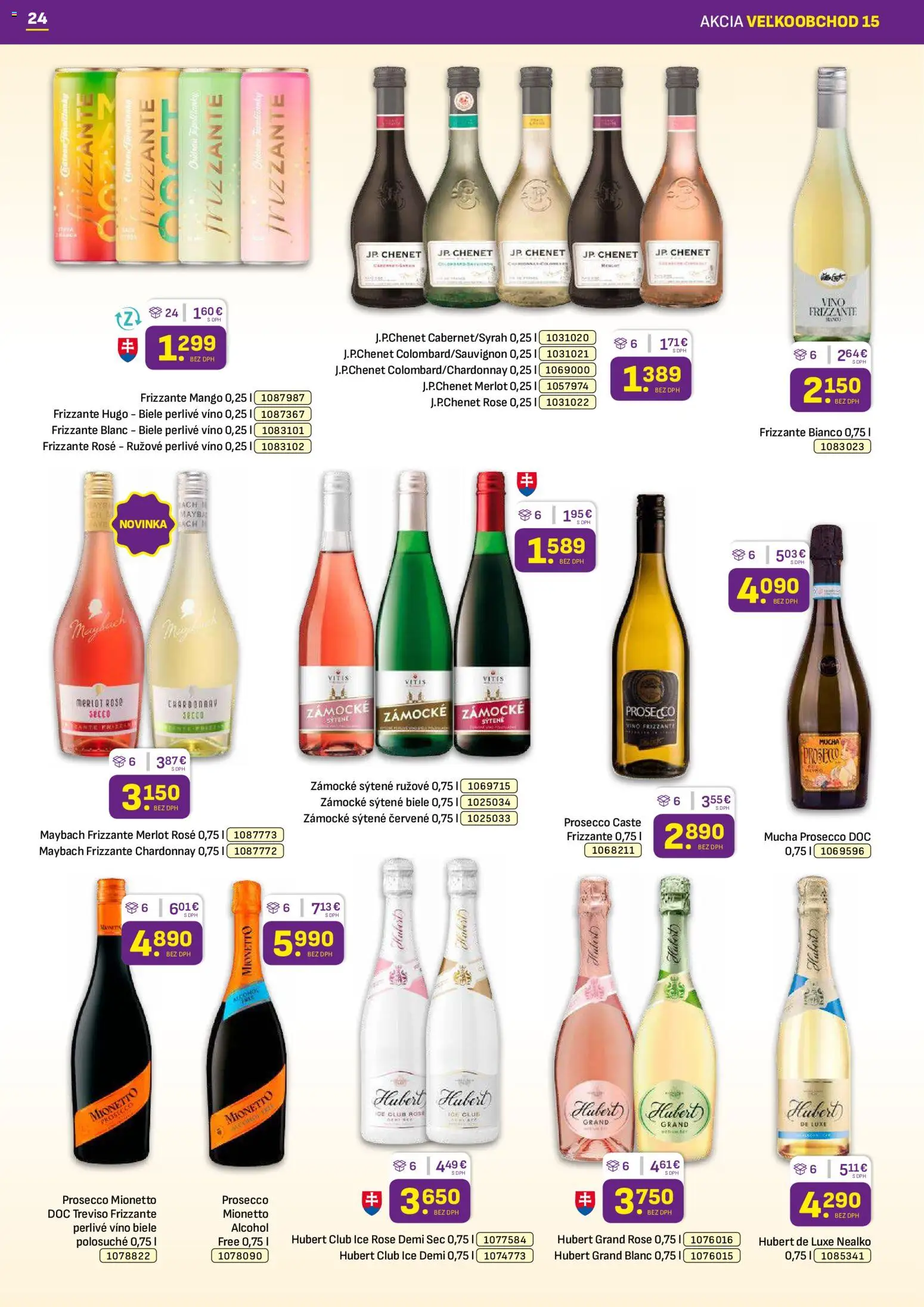 Nové Libex akcie – leták je platný od 27.07.2026 | Strana: 24 | Produkty: Víno, Prosecco, Mango, Perlivé víno